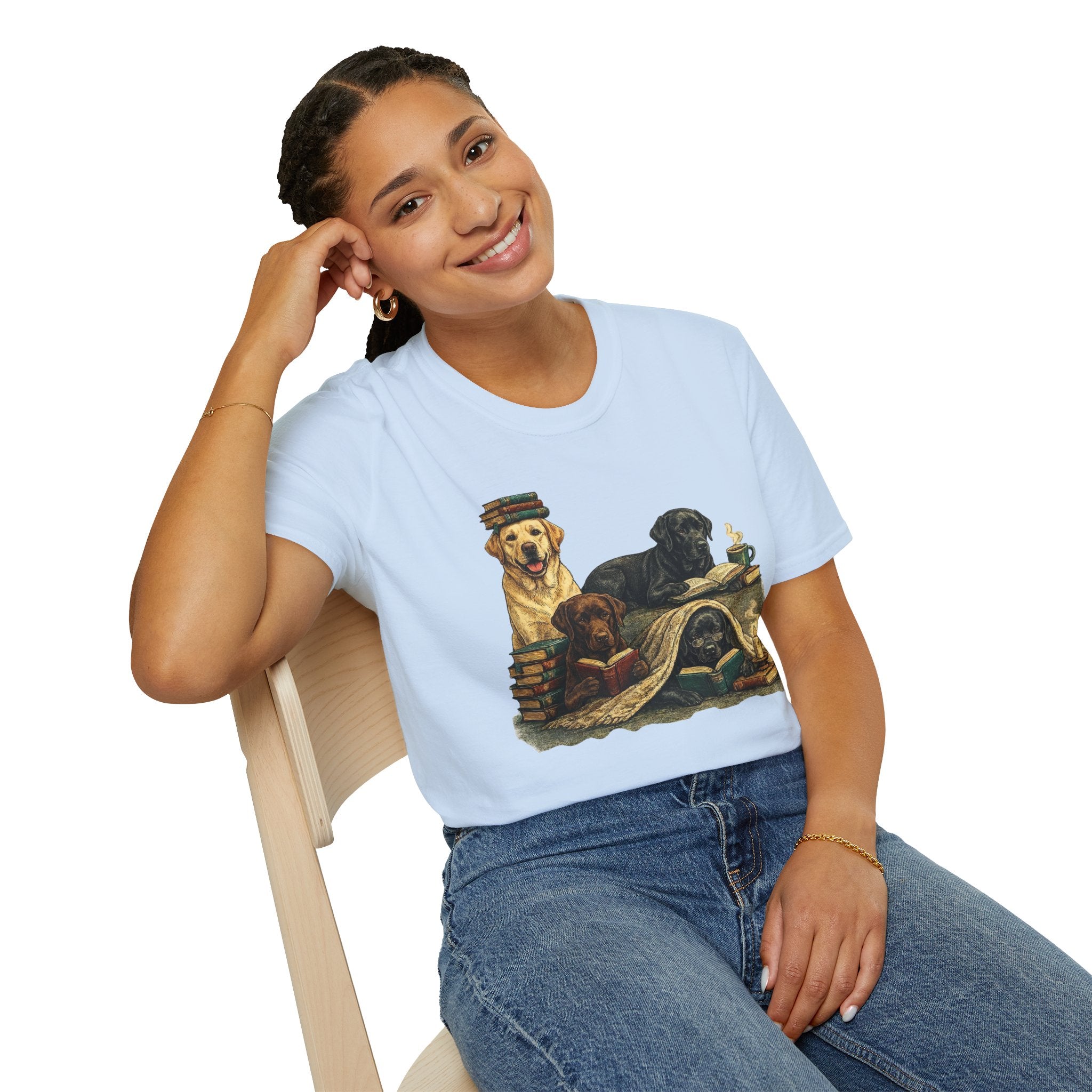 Copy of Unisex Softstyle Labador Library Four Dog T-Shirt