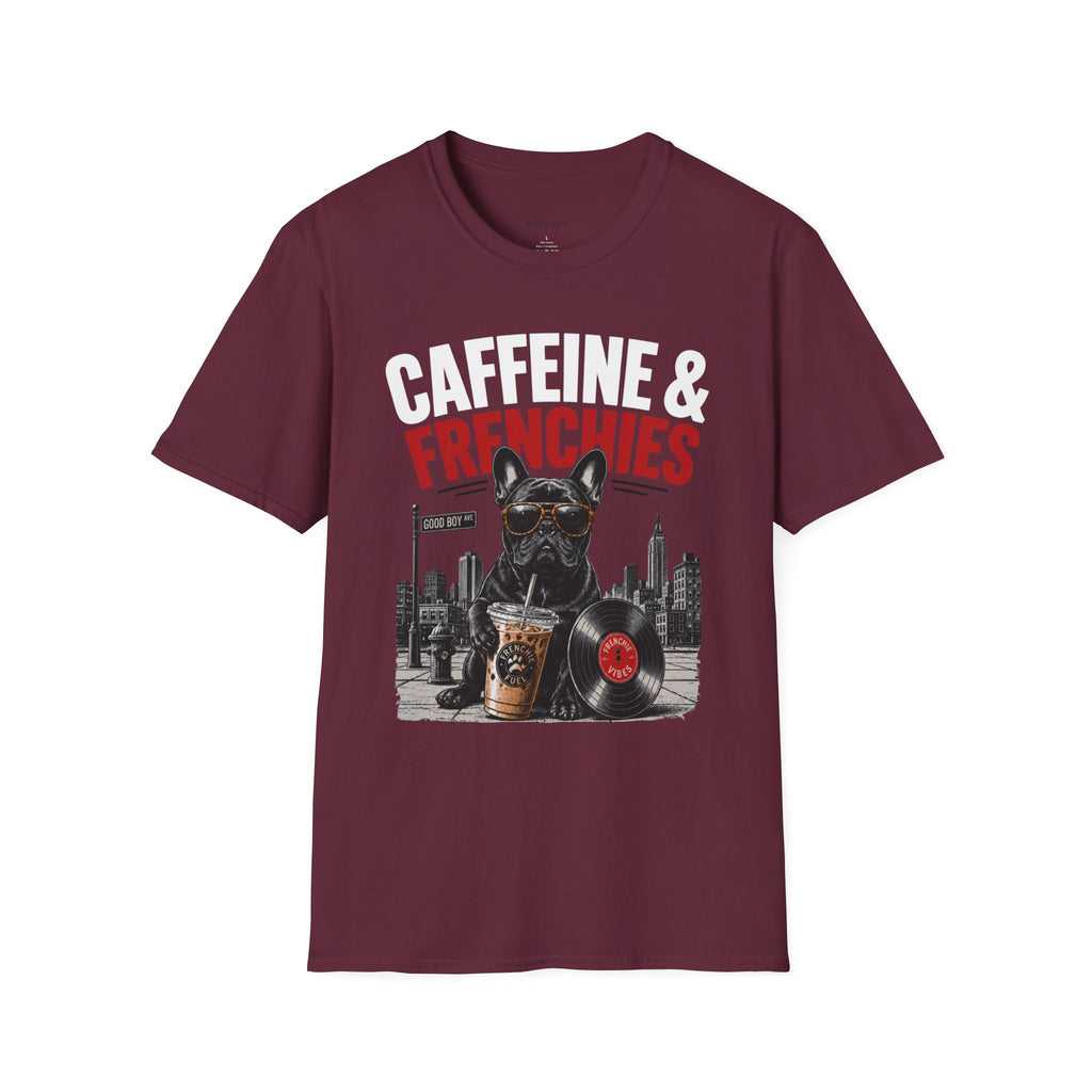 Unisex Softstyle French Bulldog Caffeine Fuel T-Shirt