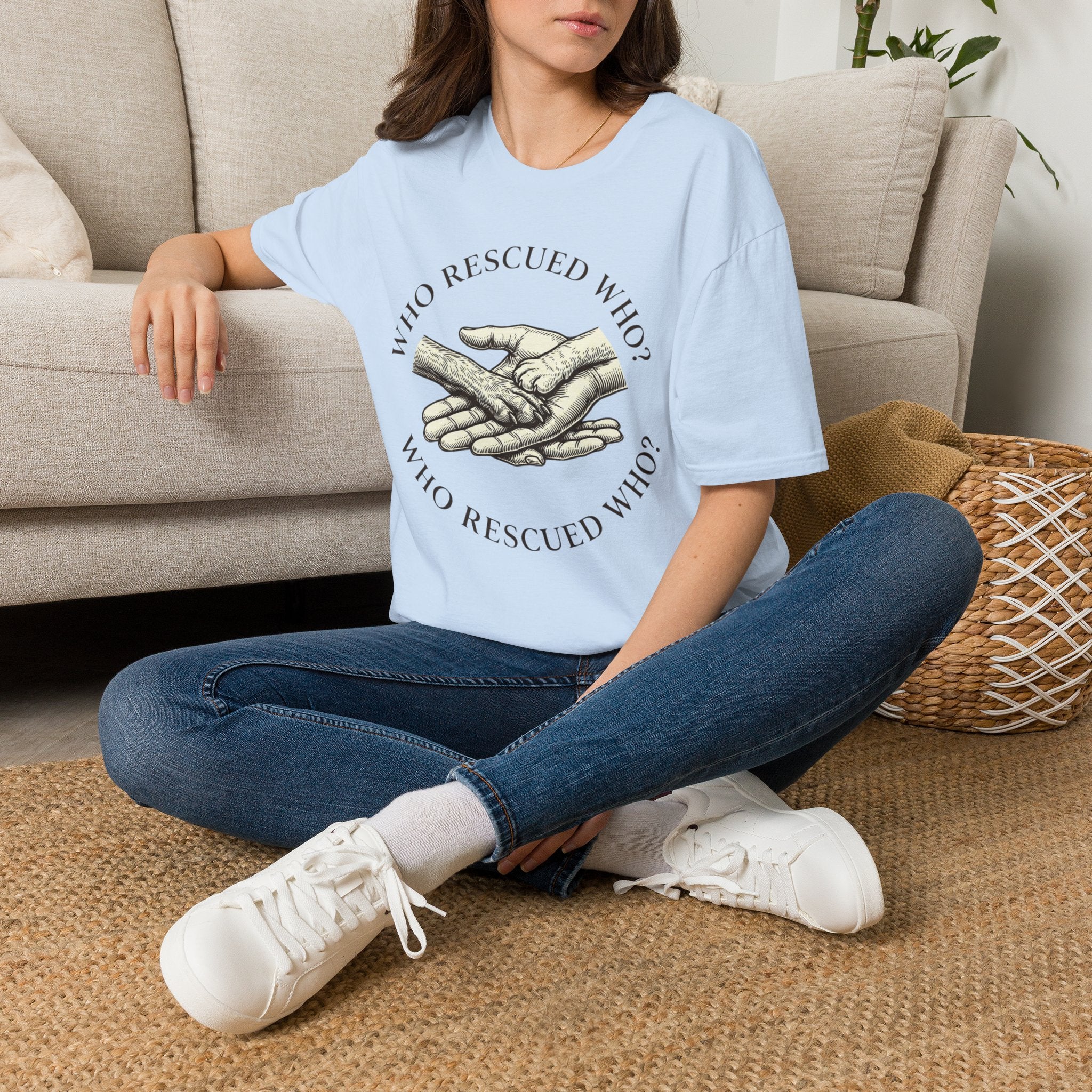 Copy of Copy of Unisex Softstyle Who Rescued Who T-Shirt