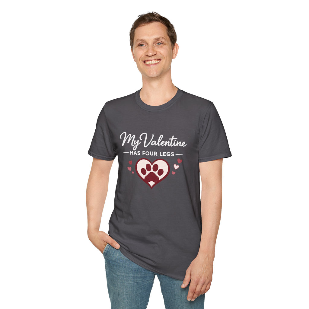 Copy of Unisex Softstyle My valentine has four leg T-Shirt