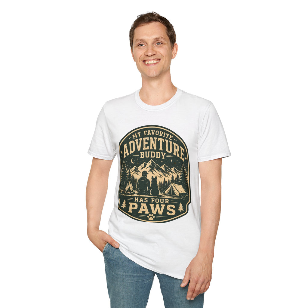 Copy of Unisex Softstyle My Favorite Adventure Has Paws T-Shirt