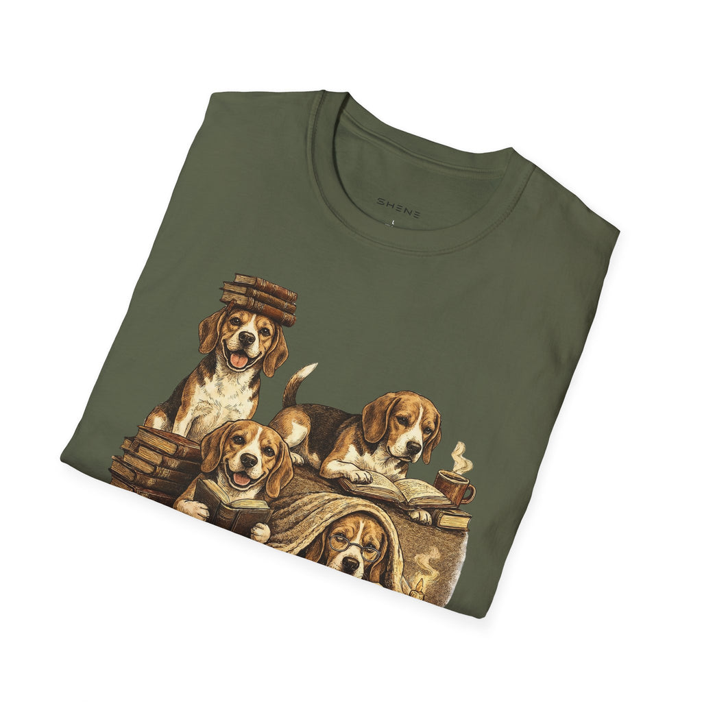 Copy of Copy of Copy of Copy of Unisex Softstyle Beegal Library Four Dog T-Shirt