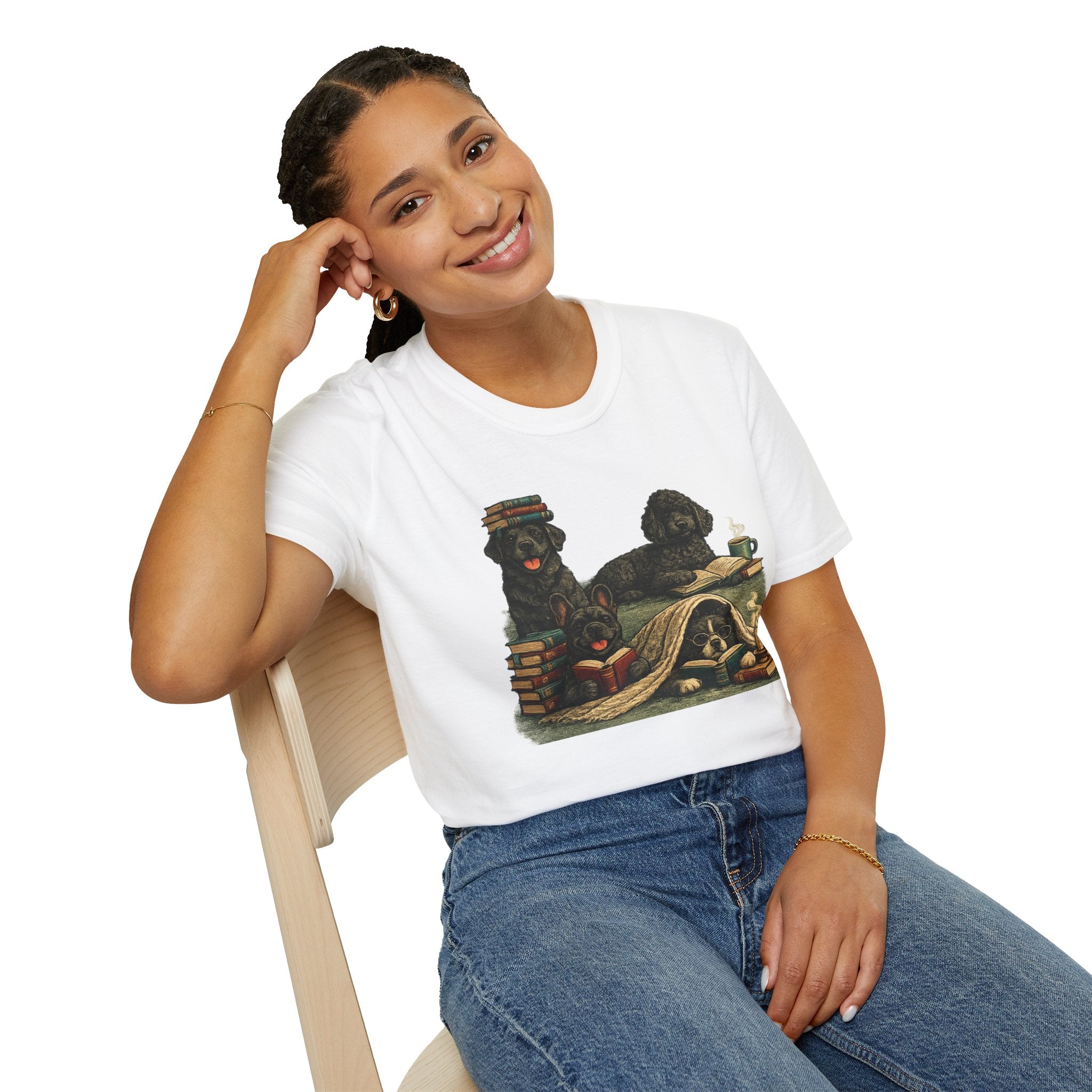 Copy of Unisex Softstyle Black Dog Library T-Shirt