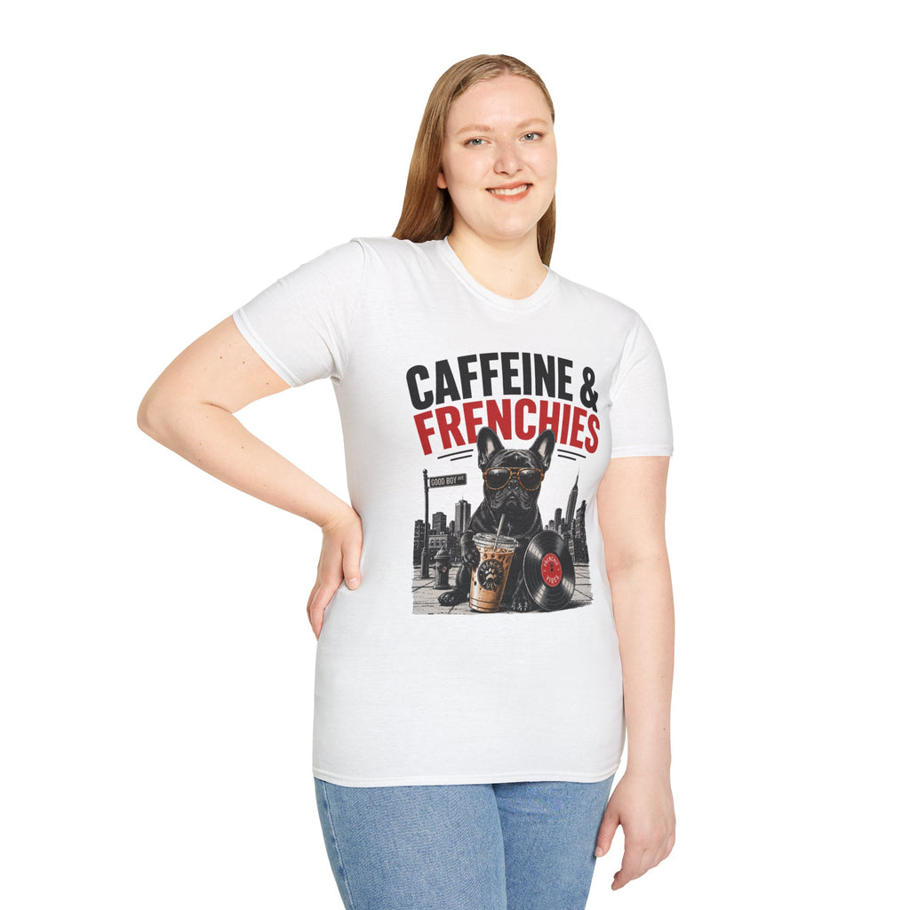 Unisex Softstyle French Bulldog Caffeine Fuel T-Shirt