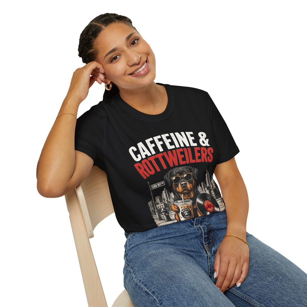 Unisex Softstyle Rottweiler Caffeine Fuel  T-Shirt