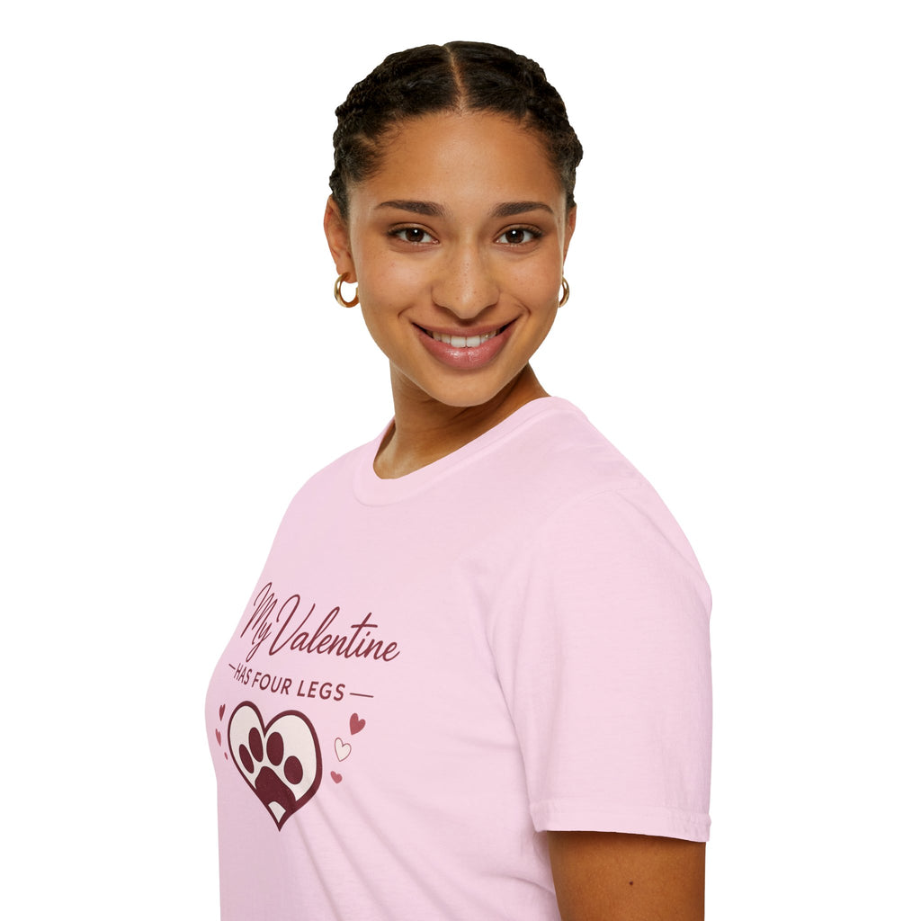 Copy of Unisex Softstyle My valentine has four leg T-Shirt