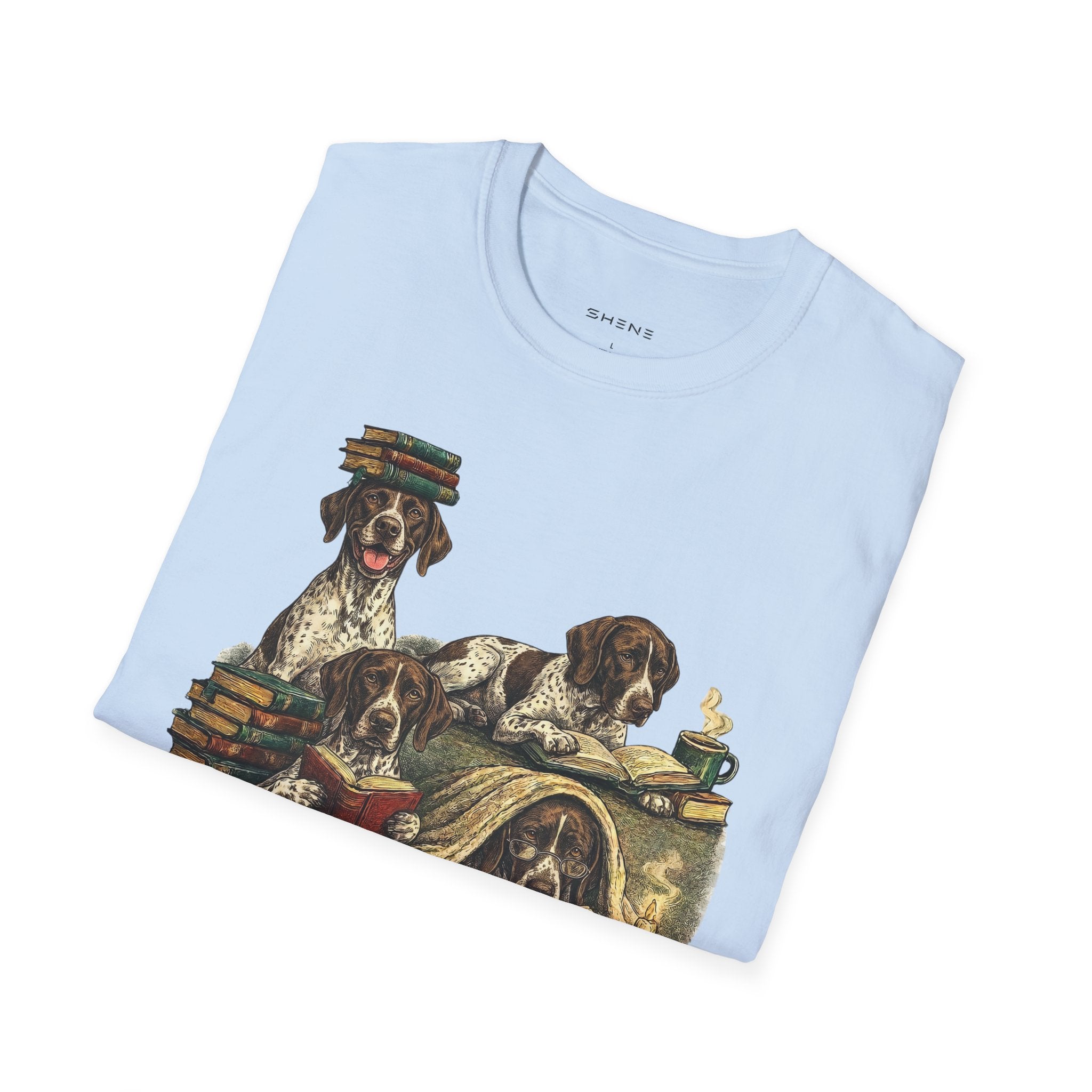 Copy of Copy of Copy of Copy of Unisex Softstyle r Pointer Library Four Dog T-Shirt