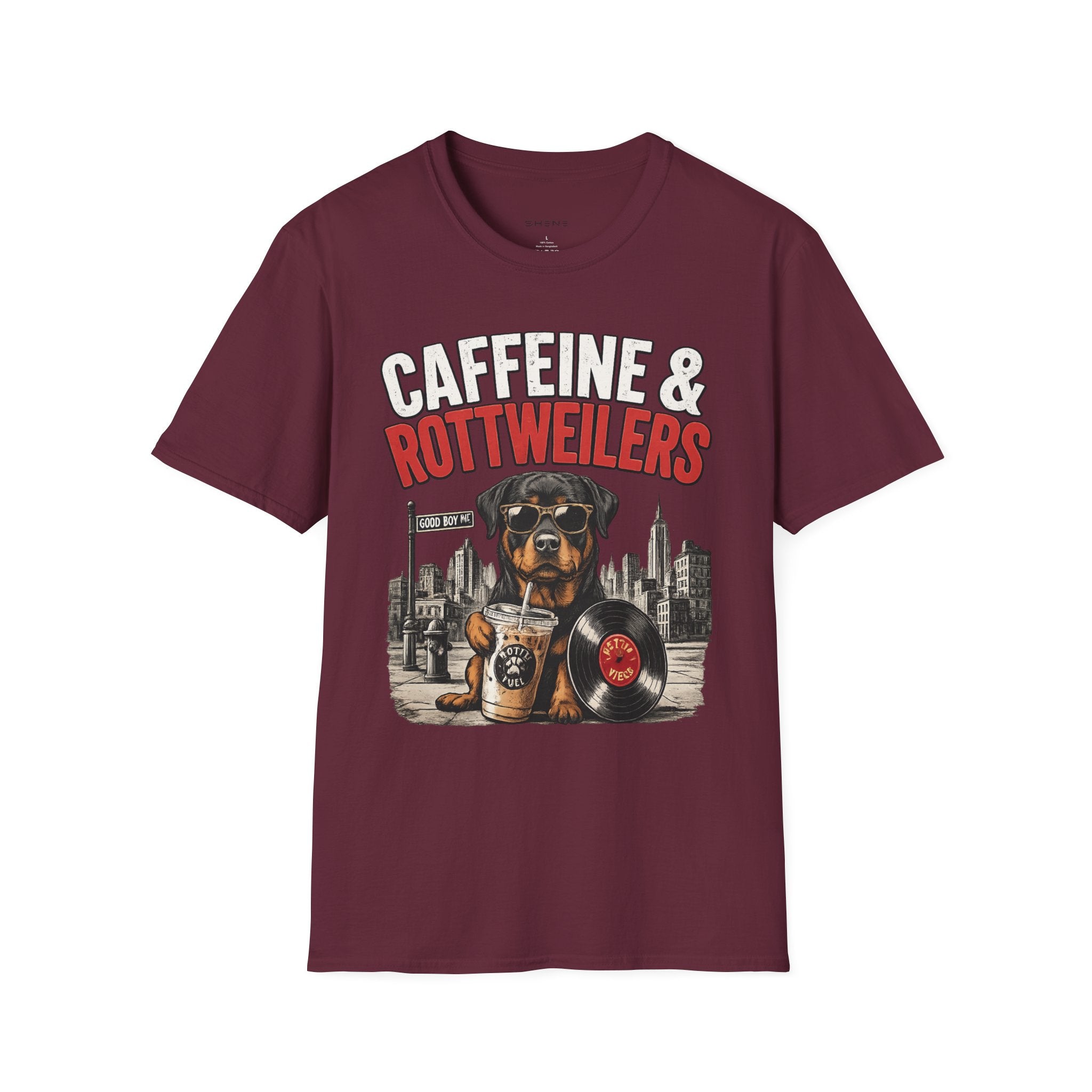 Unisex Softstyle Rottweiler Caffeine Fuel  T-Shirt