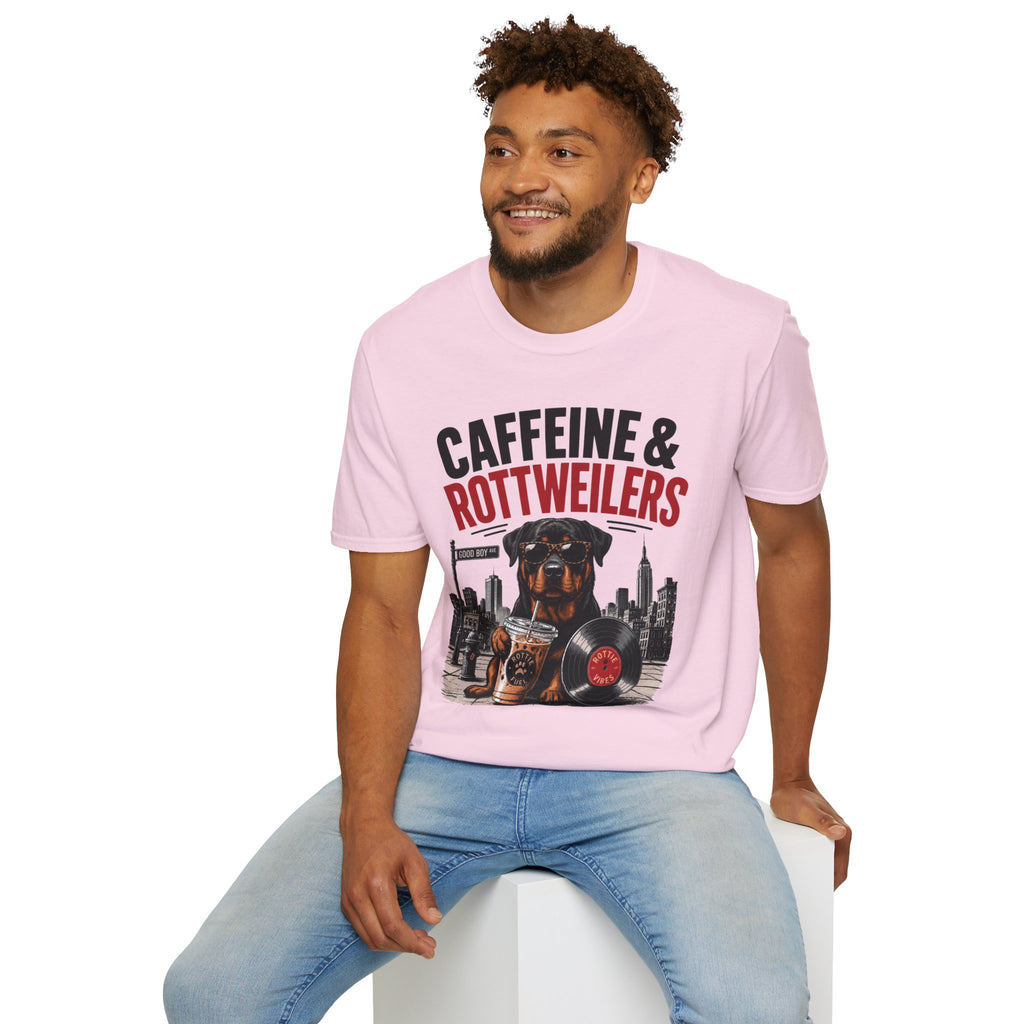 Unisex Softstyle Rottweiler Caffeine Fuel  T-Shirt