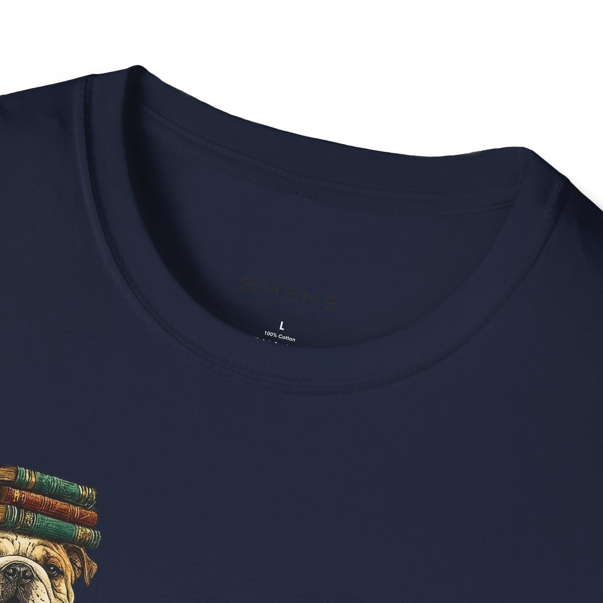Copy of Copy of Copy of Unisex Softstyle Frenchi Library Four Dog T-Shirt