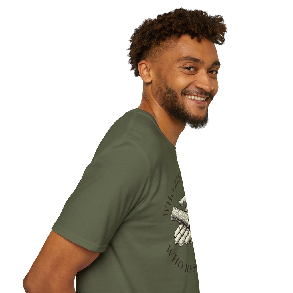 Copy of Copy of Unisex Softstyle Who Rescued Who T-Shirt