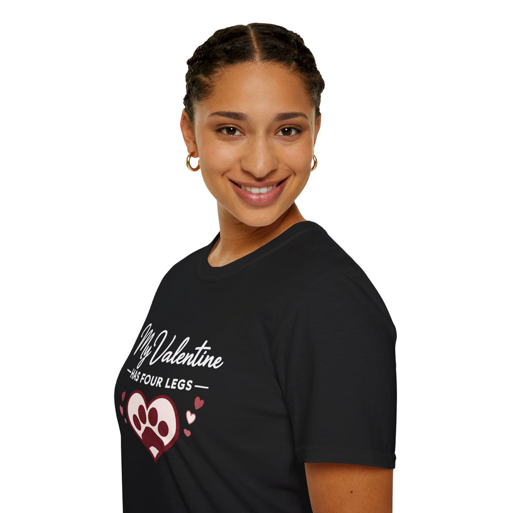 Copy of Unisex Softstyle My valentine has four leg T-Shirt