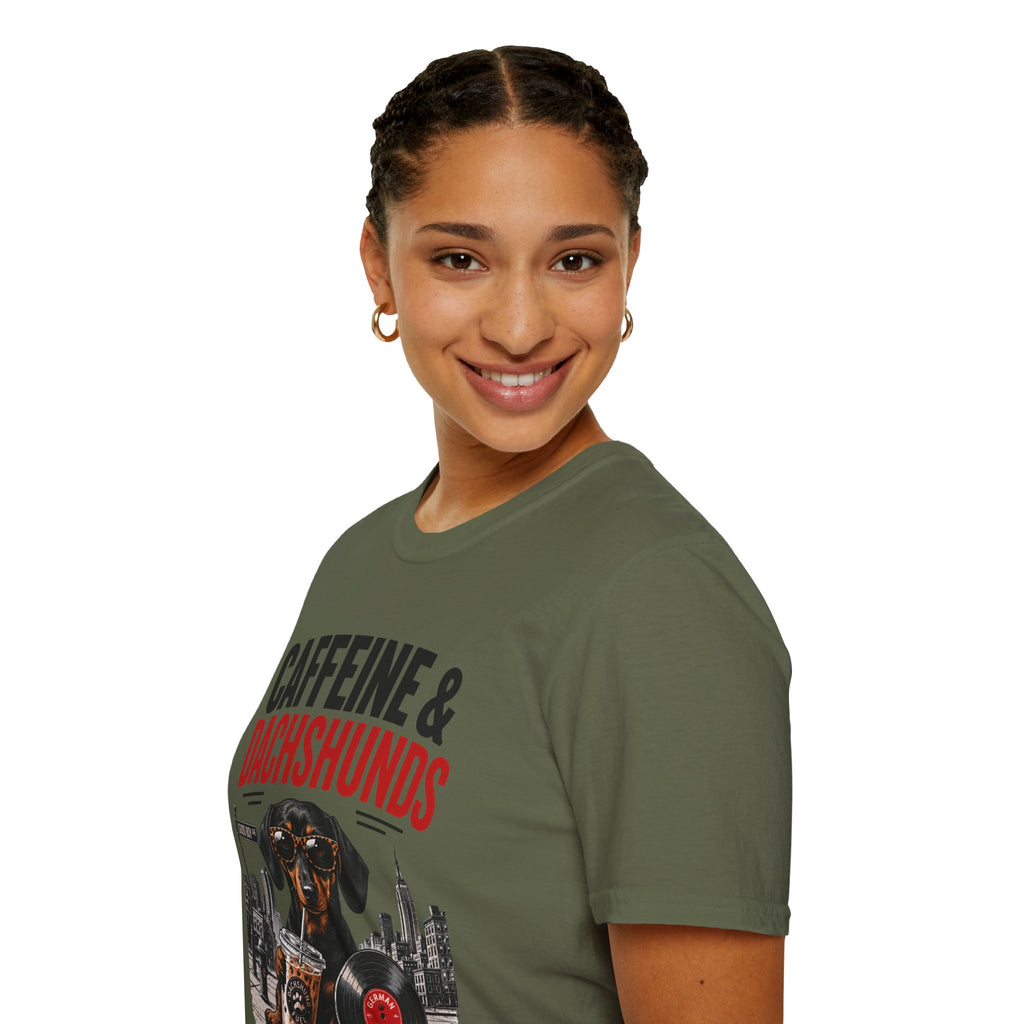 Unisex Softstyle Dachshund Caffeine Fuel T-Shirt