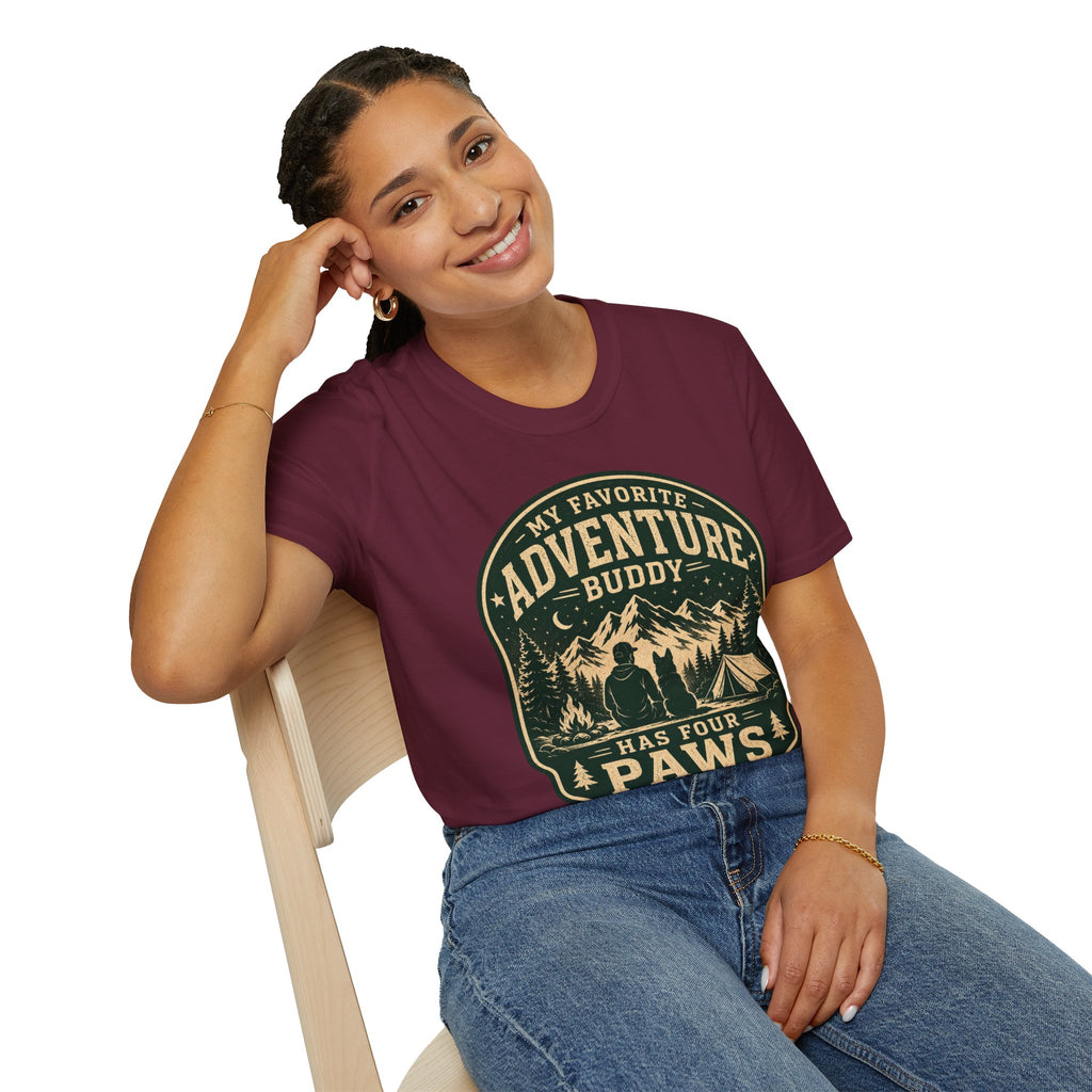 Copy of Unisex Softstyle My Favorite Adventure Has Paws T-Shirt