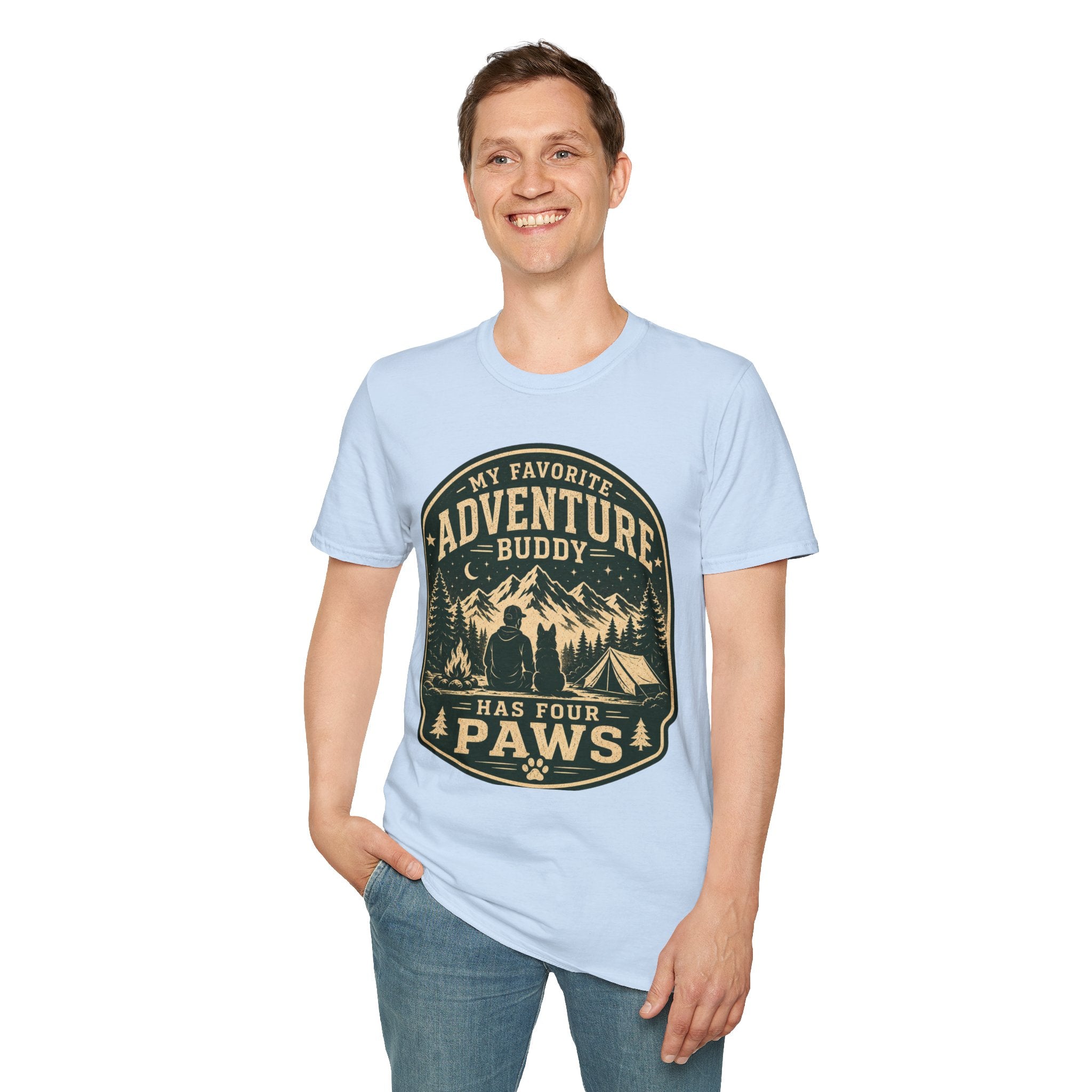 Copy of Unisex Softstyle My Favorite Adventure Has Paws T-Shirt