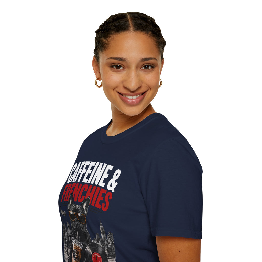 Unisex Softstyle French Bulldog Caffeine Fuel T-Shirt
