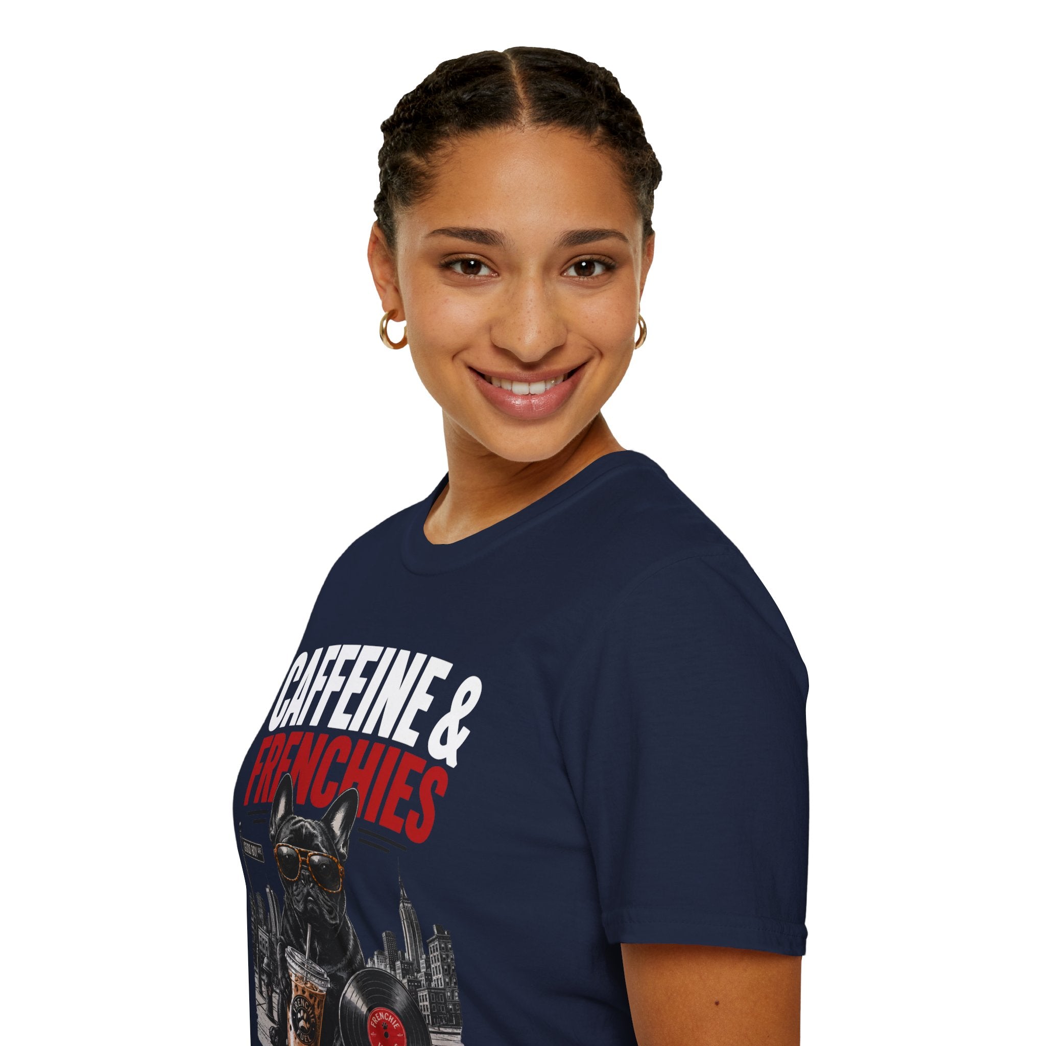 Unisex Softstyle French Bulldog Caffeine Fuel T-Shirt