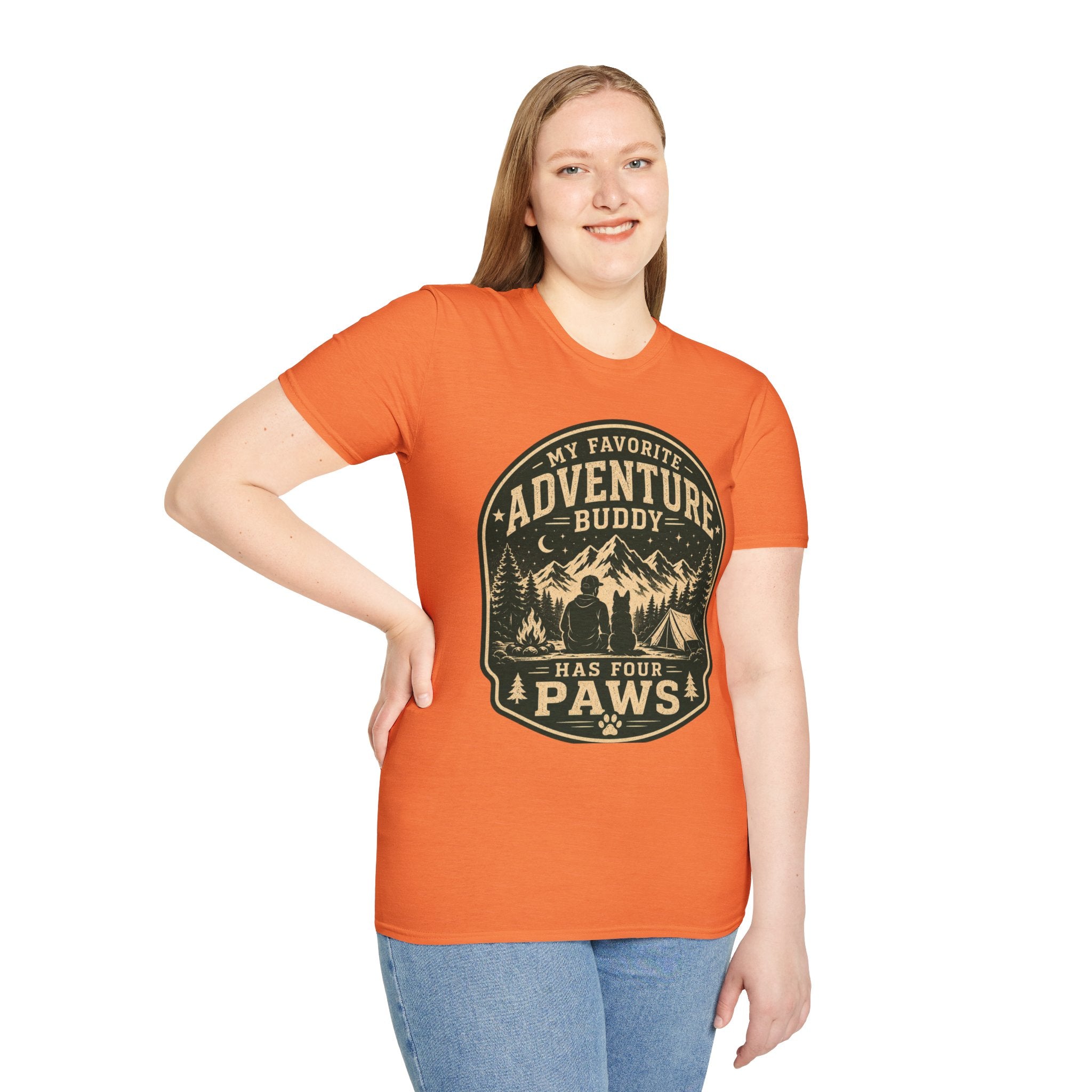 Copy of Unisex Softstyle My Favorite Adventure Has Paws T-Shirt