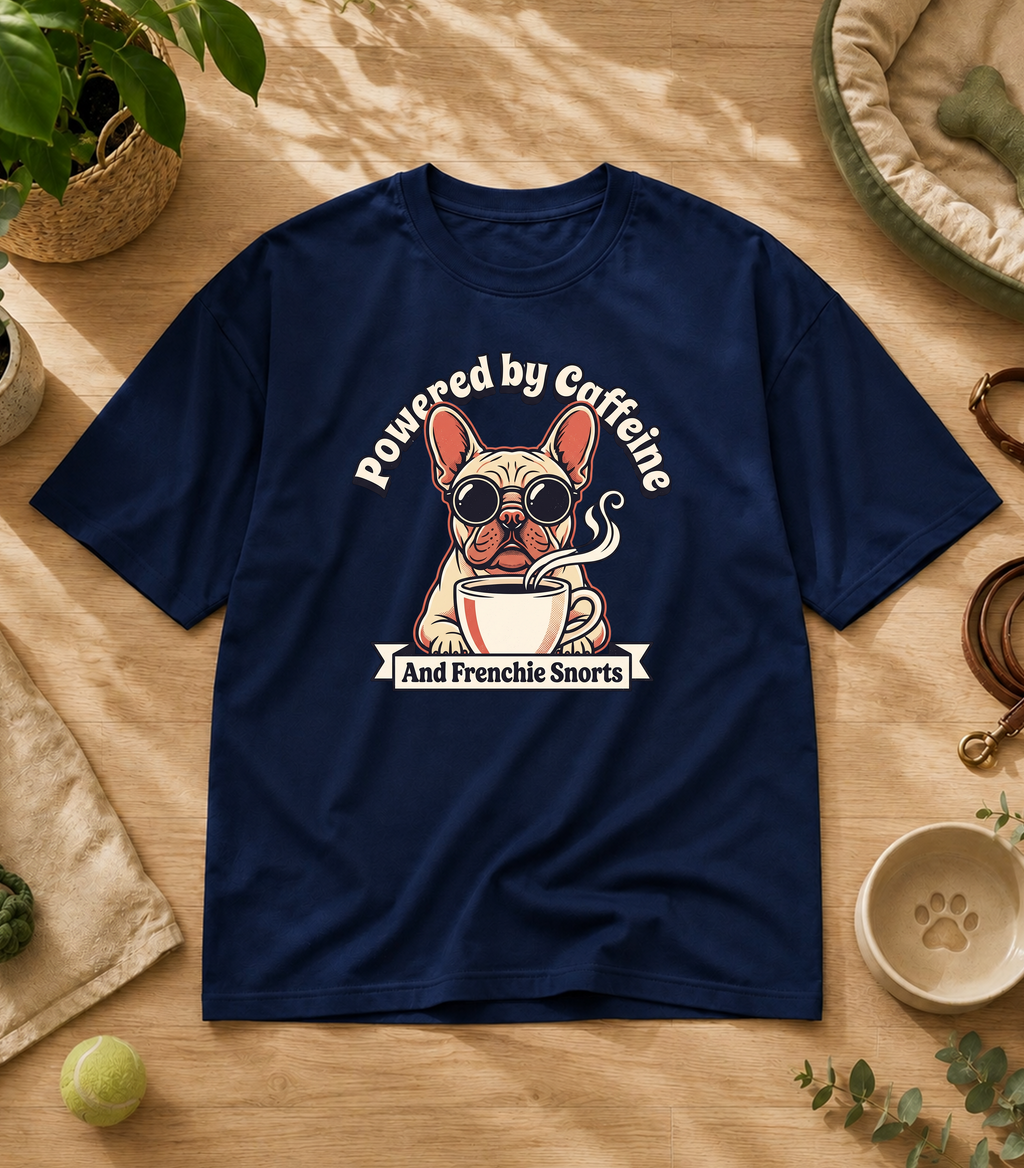 French Bulldog Powered By Caffeine T-Shirt