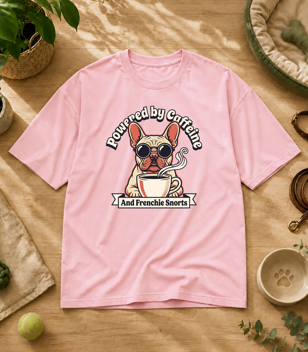 French Bulldog Powered By Caffeine T-Shirt