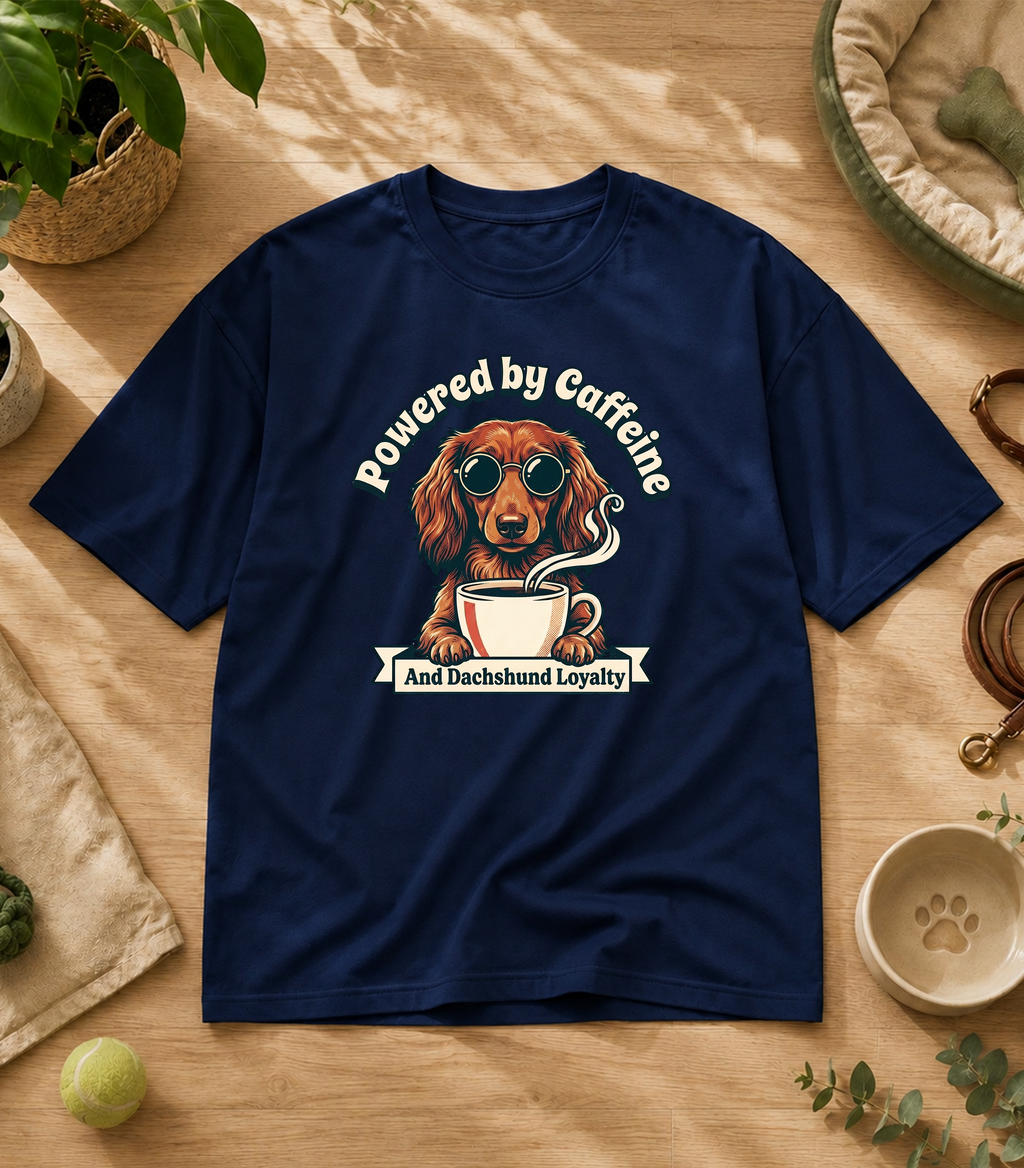 Dachshund Powered By Caffeine T-Shirt