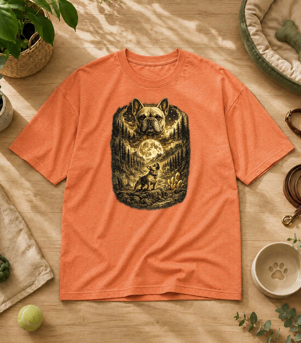 French bulldog Howling Moon T-Shirt