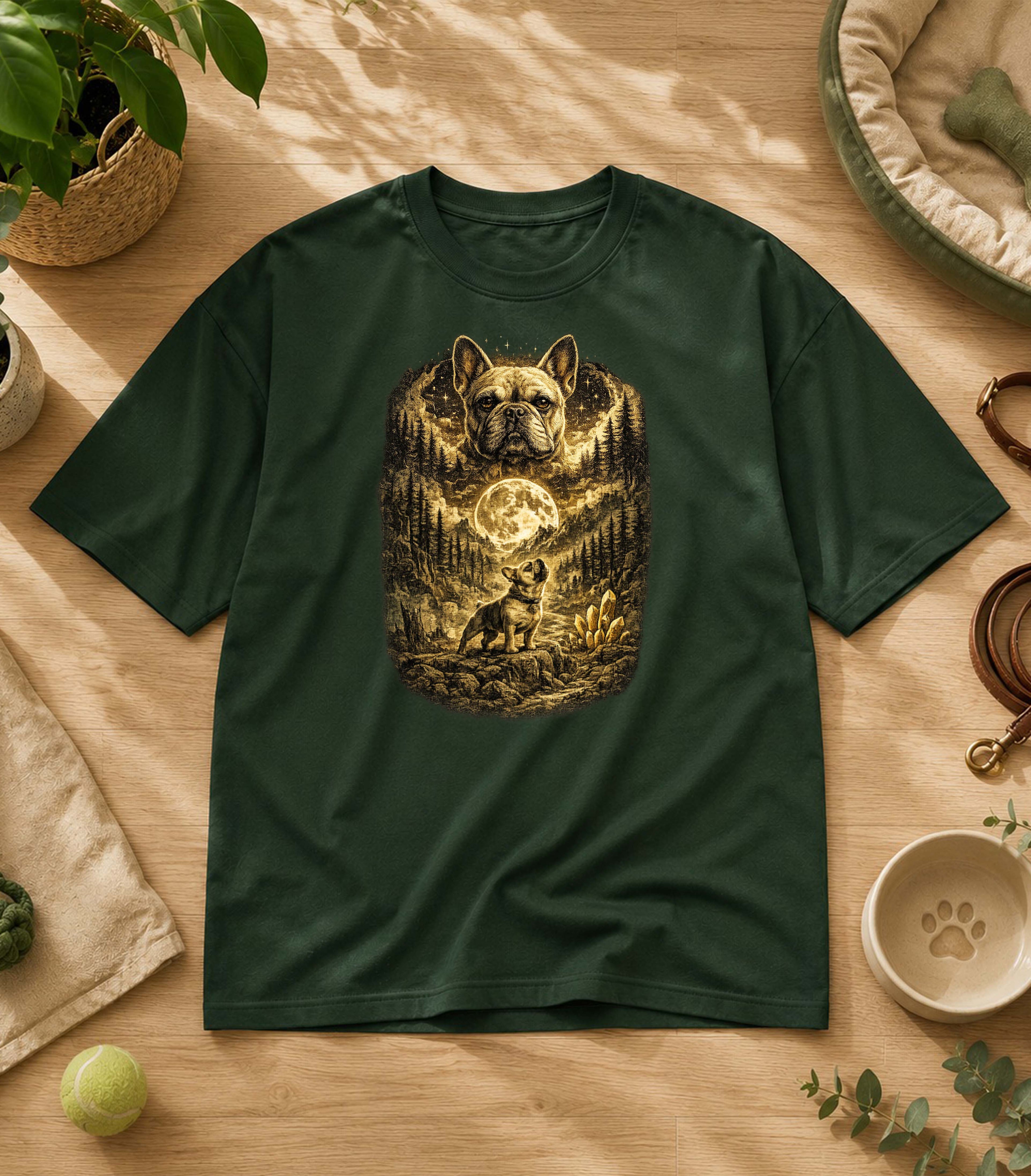 French bulldog Howling Moon T-Shirt