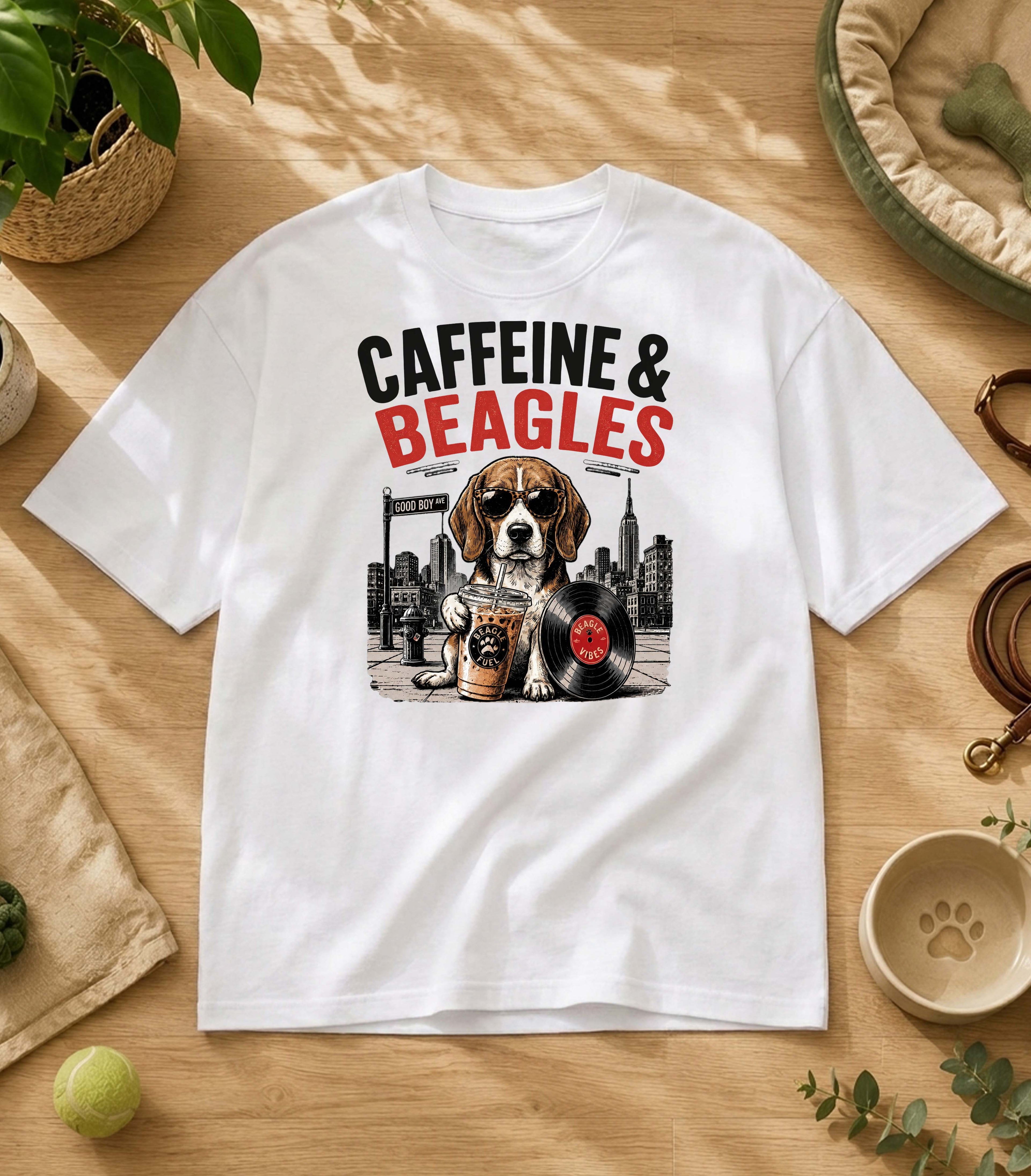 Funny Beagle Iced Coffee T-Shirt