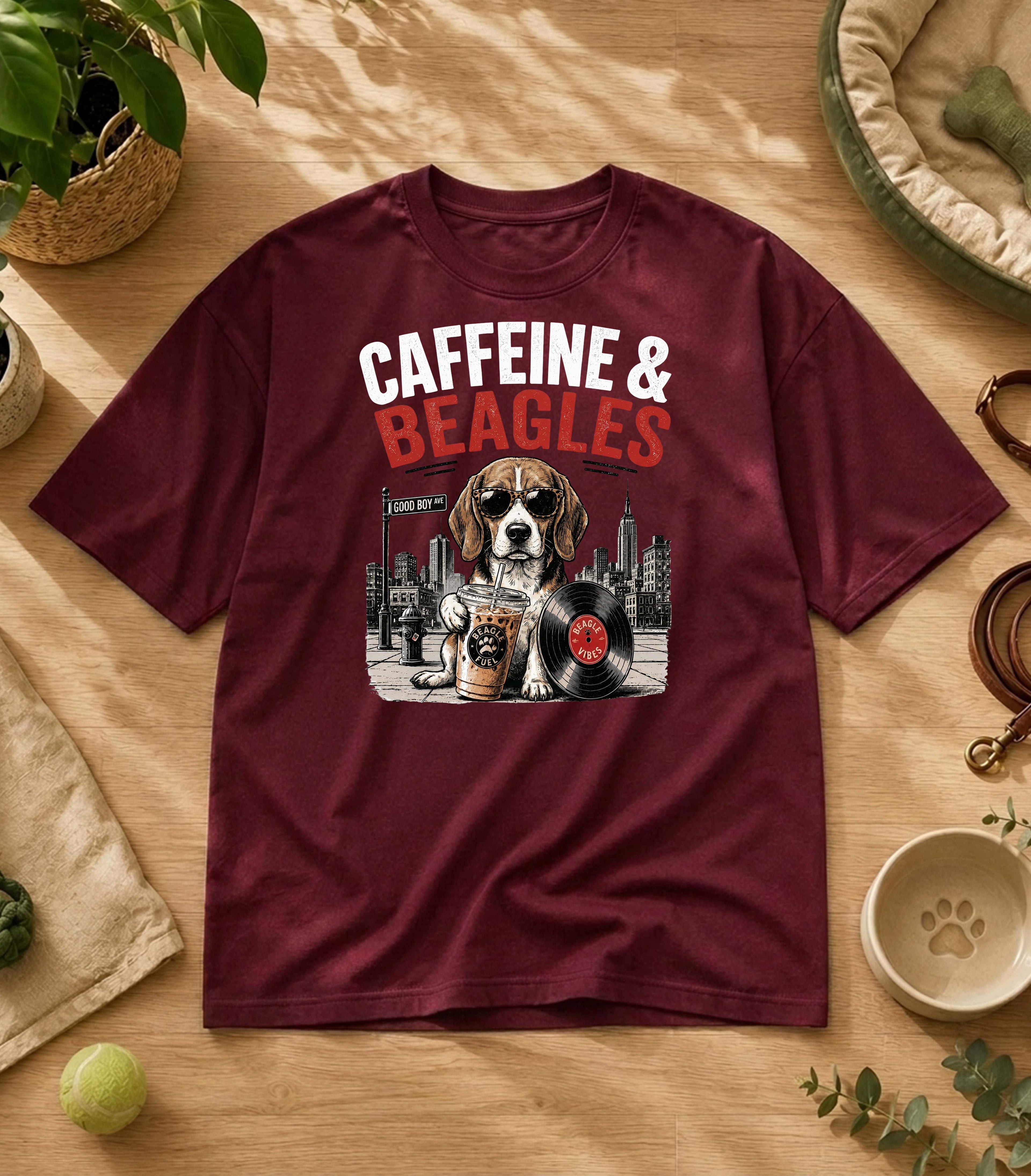 Funny Beagle Iced Coffee T-Shirt