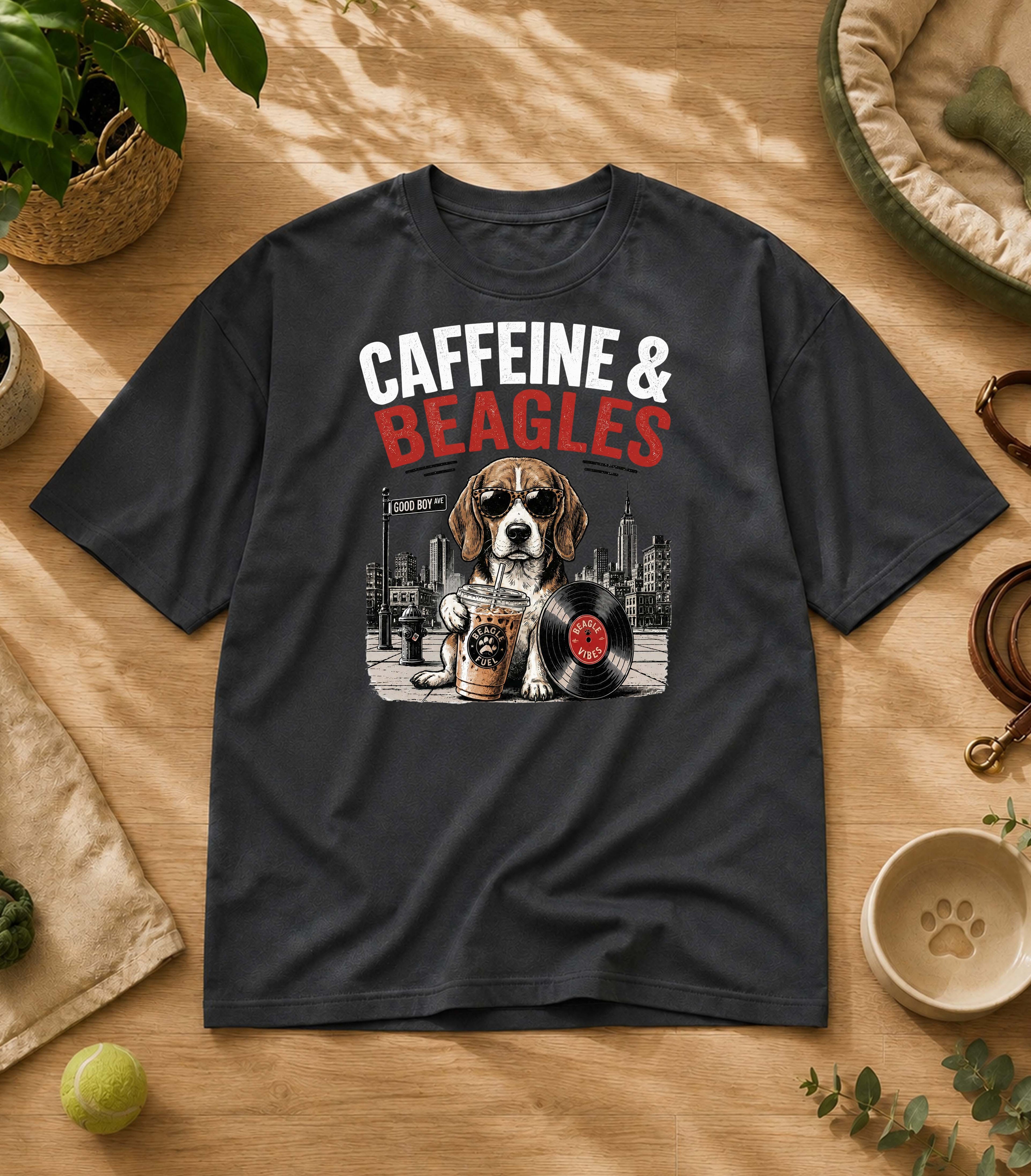 Funny Beagle Iced Coffee T-Shirt