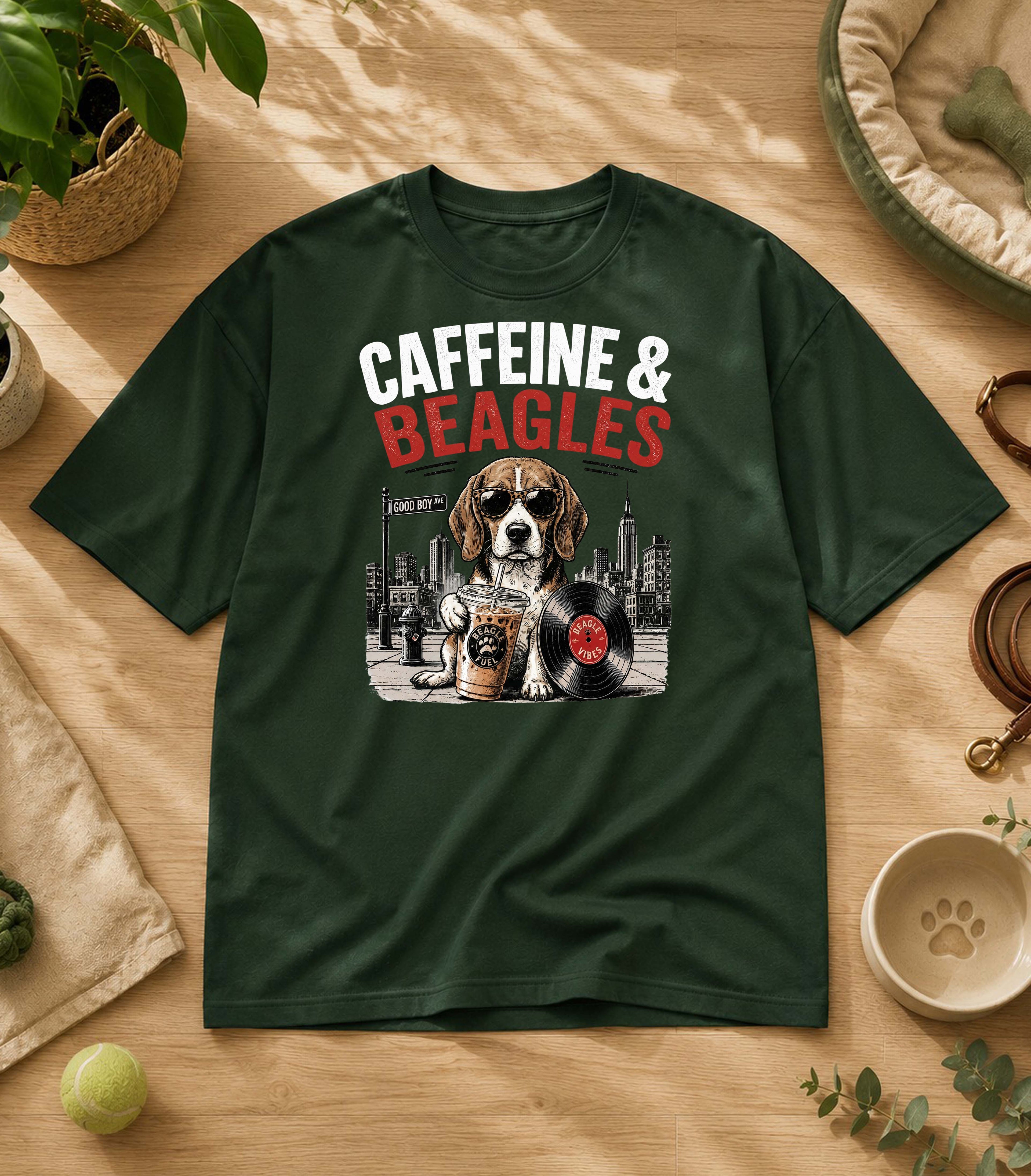 Funny Beagle Iced Coffee T-Shirt