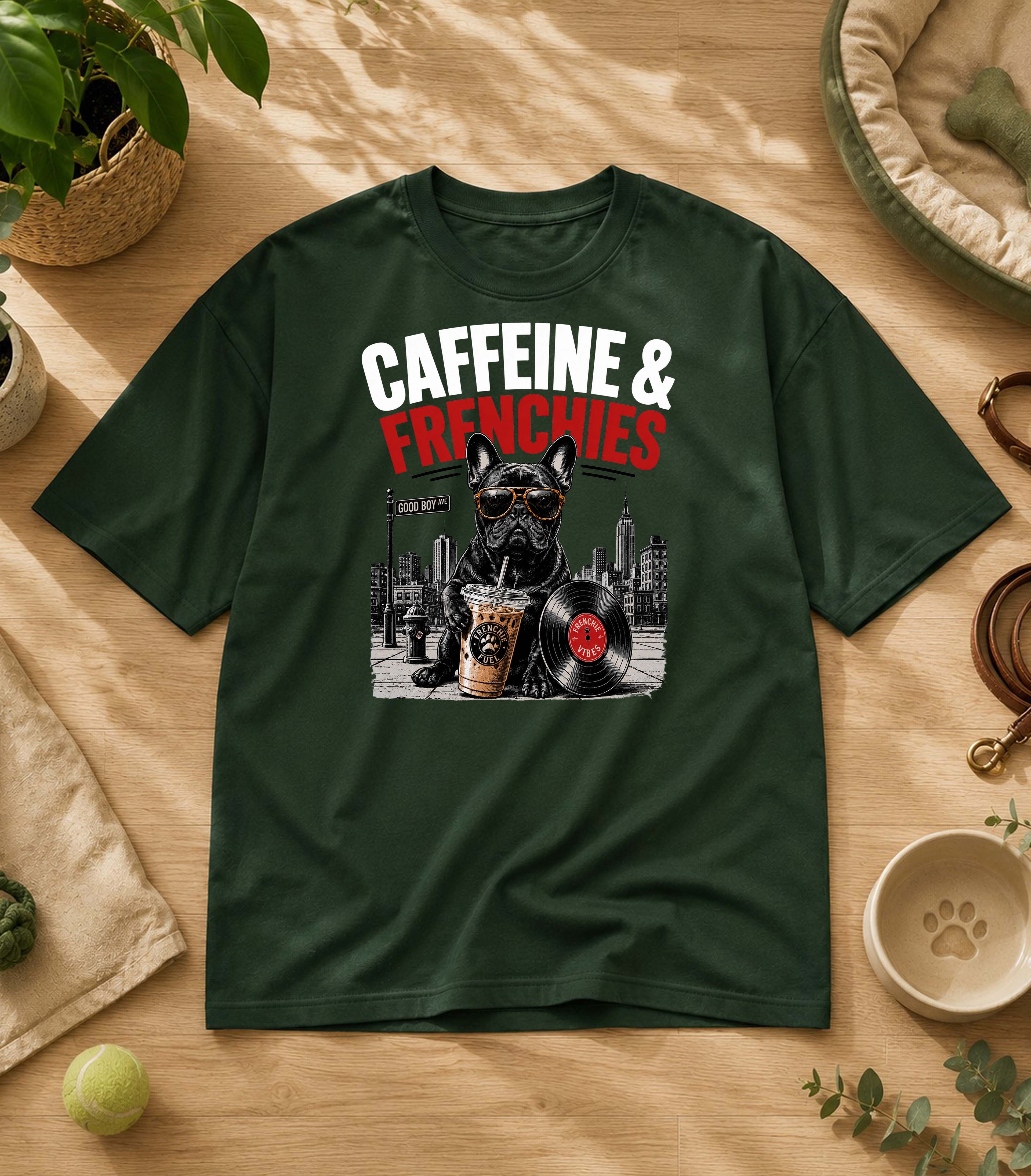 French Bulldog Iced Coffee T-Shirtl