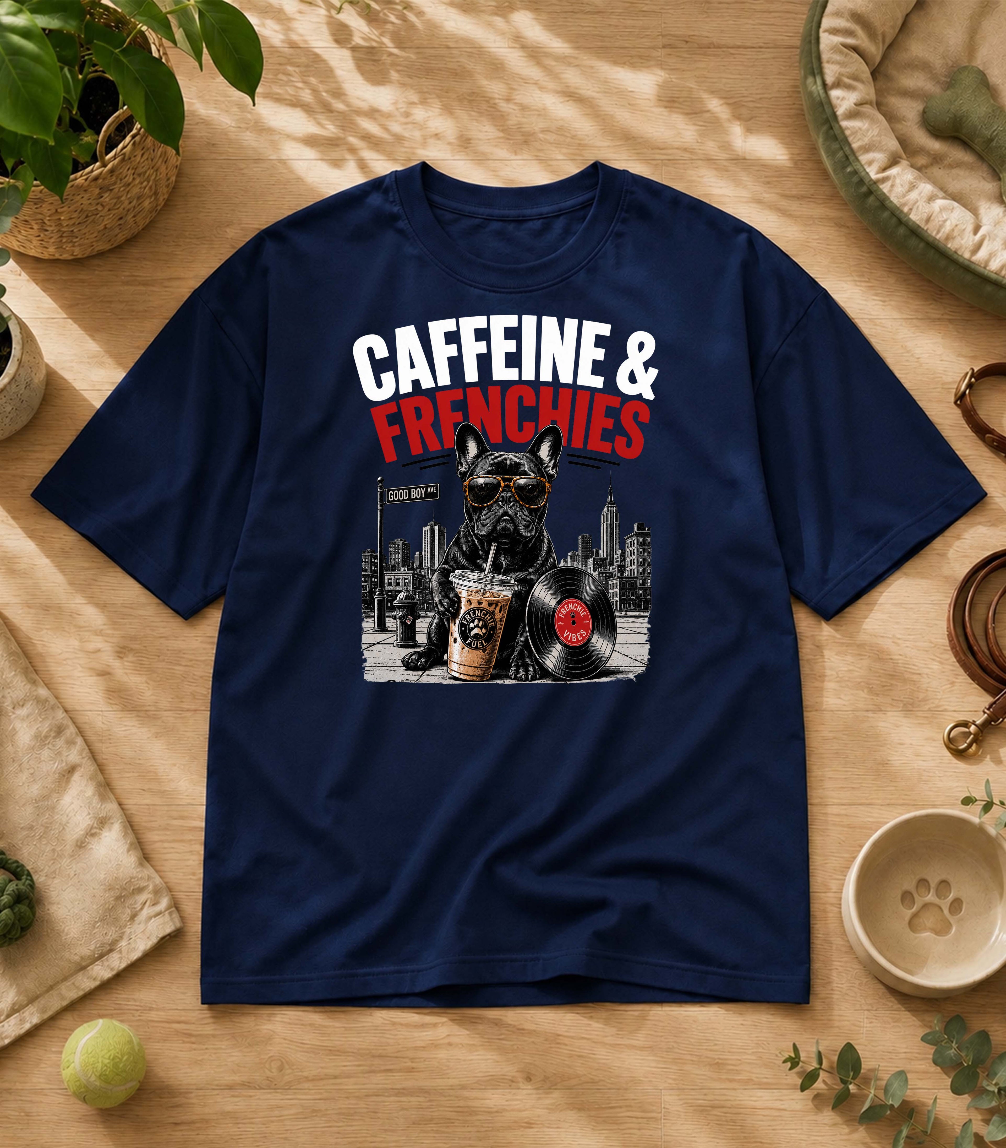 French Bulldog Iced Coffee T-Shirtl