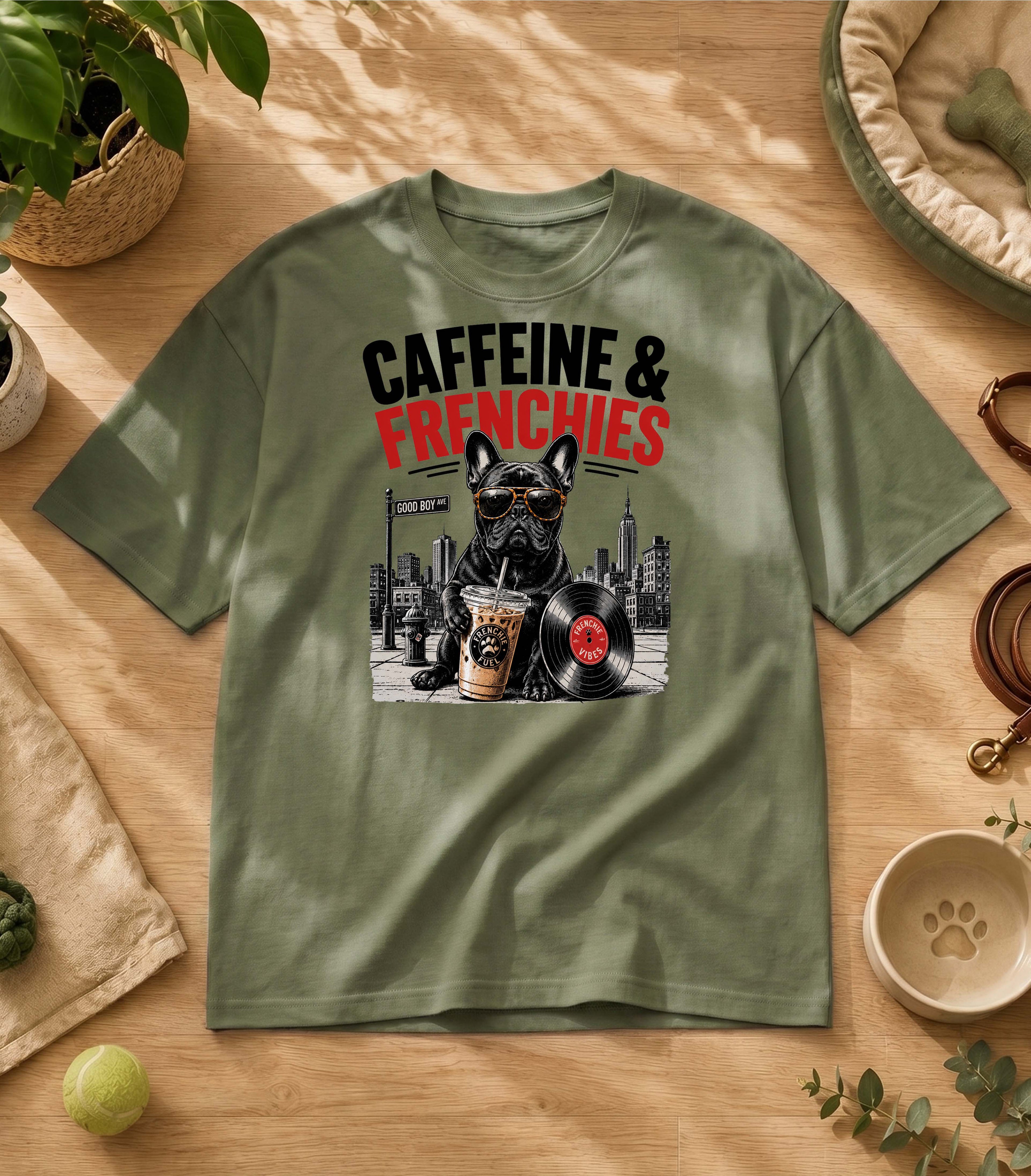 French Bulldog Iced Coffee T-Shirtl