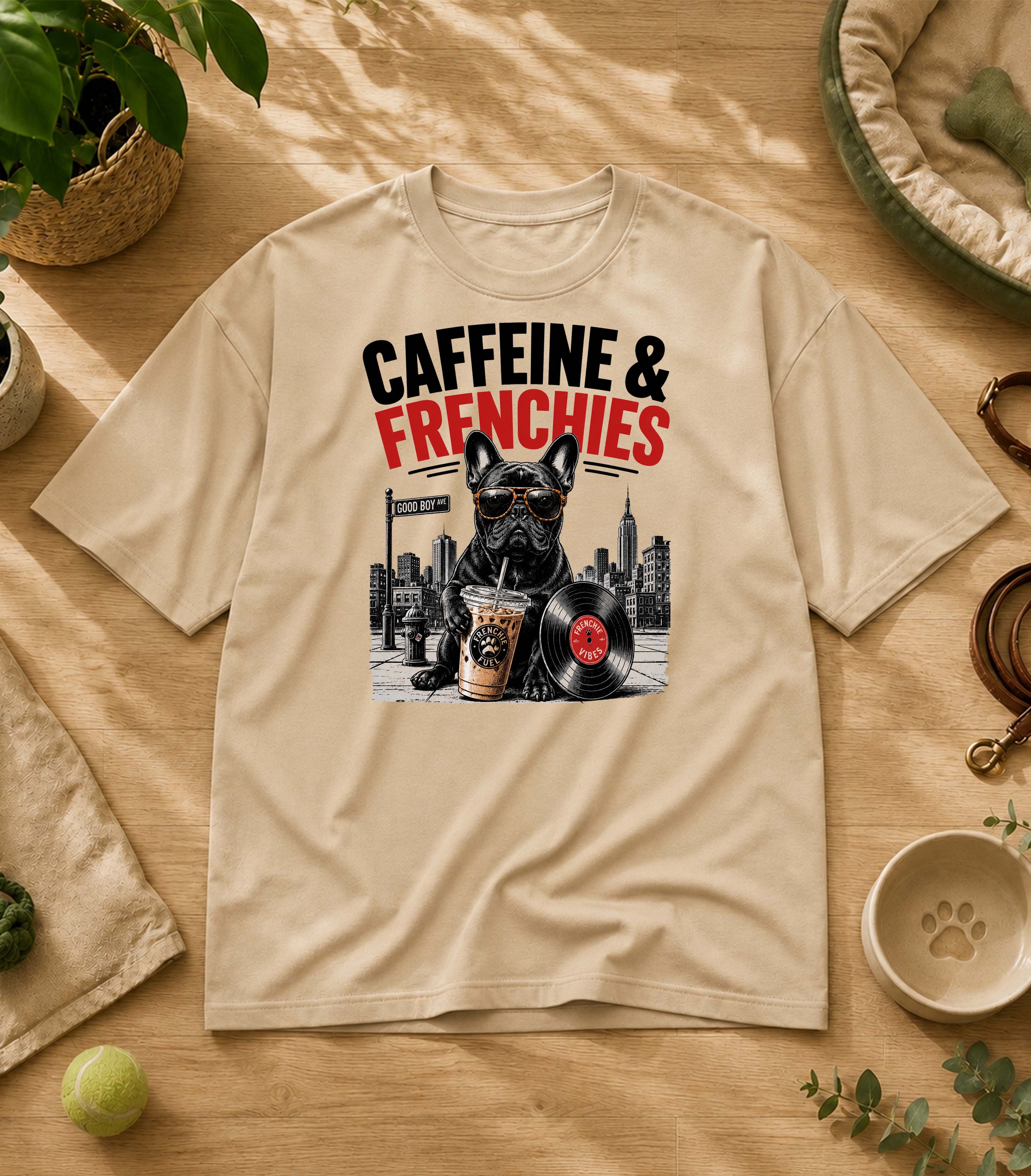 French Bulldog Iced Coffee T-Shirtl