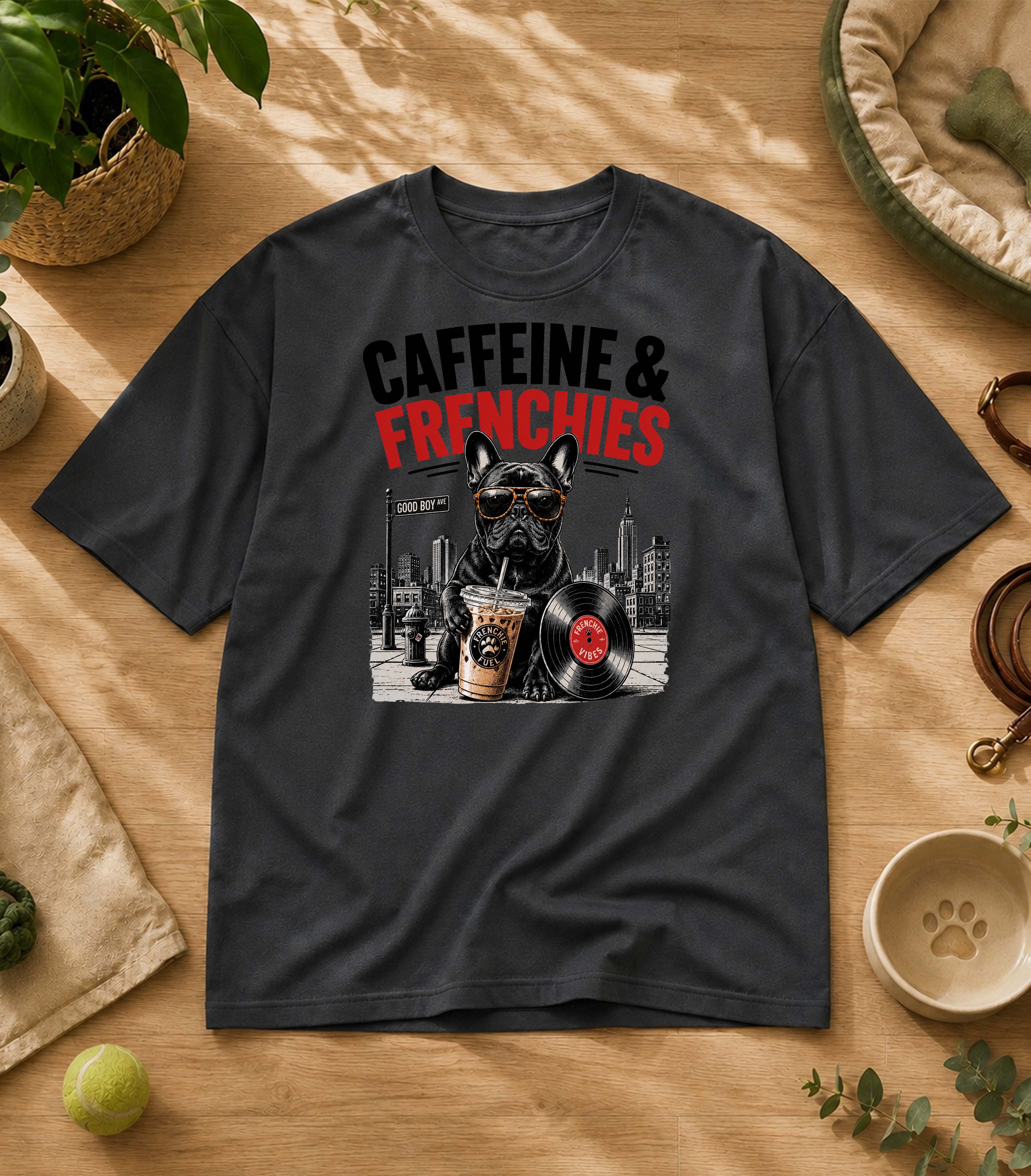 French Bulldog Iced Coffee T-Shirtl