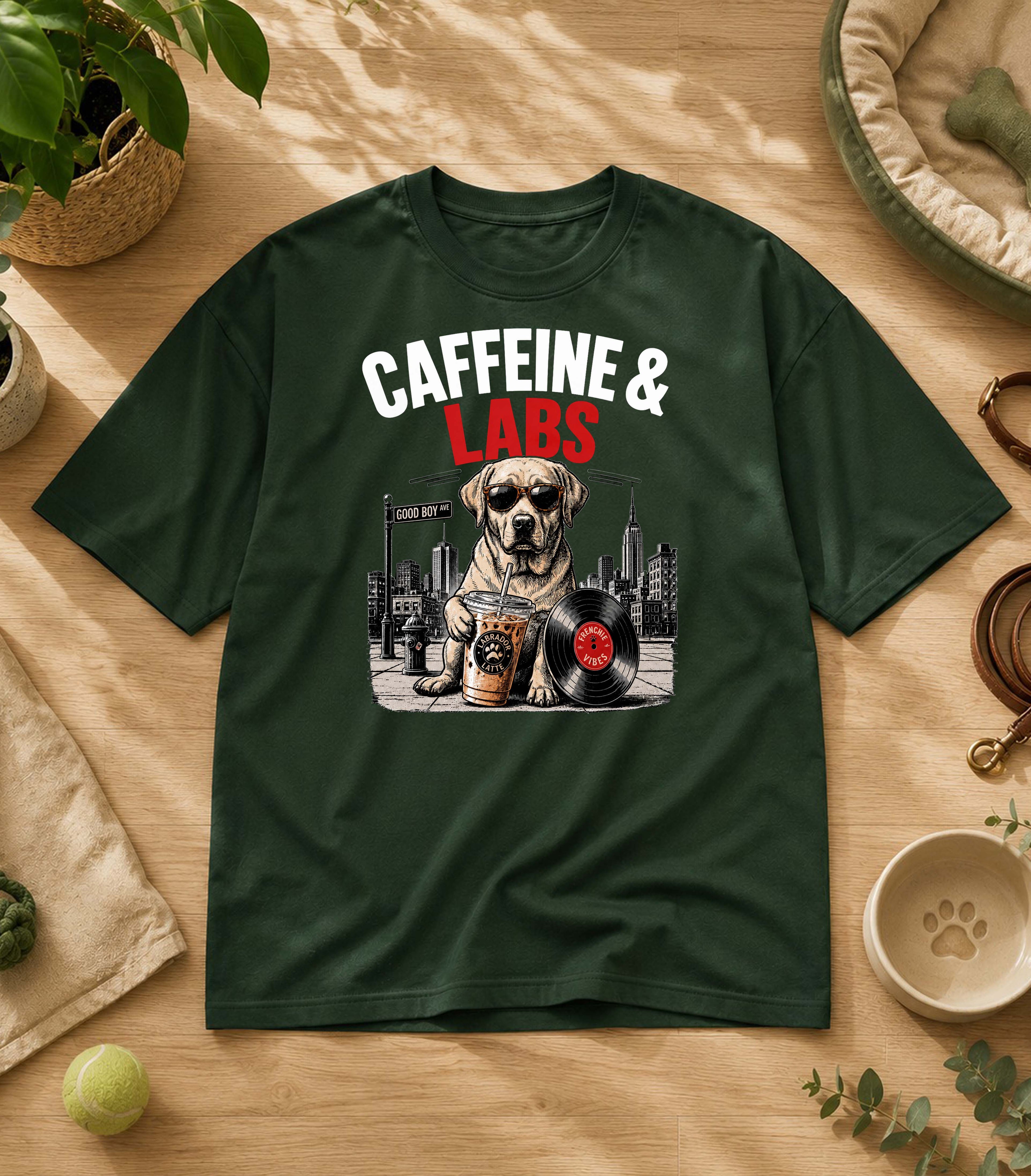 Funny Labrador  Iced Coffee T-Shirt