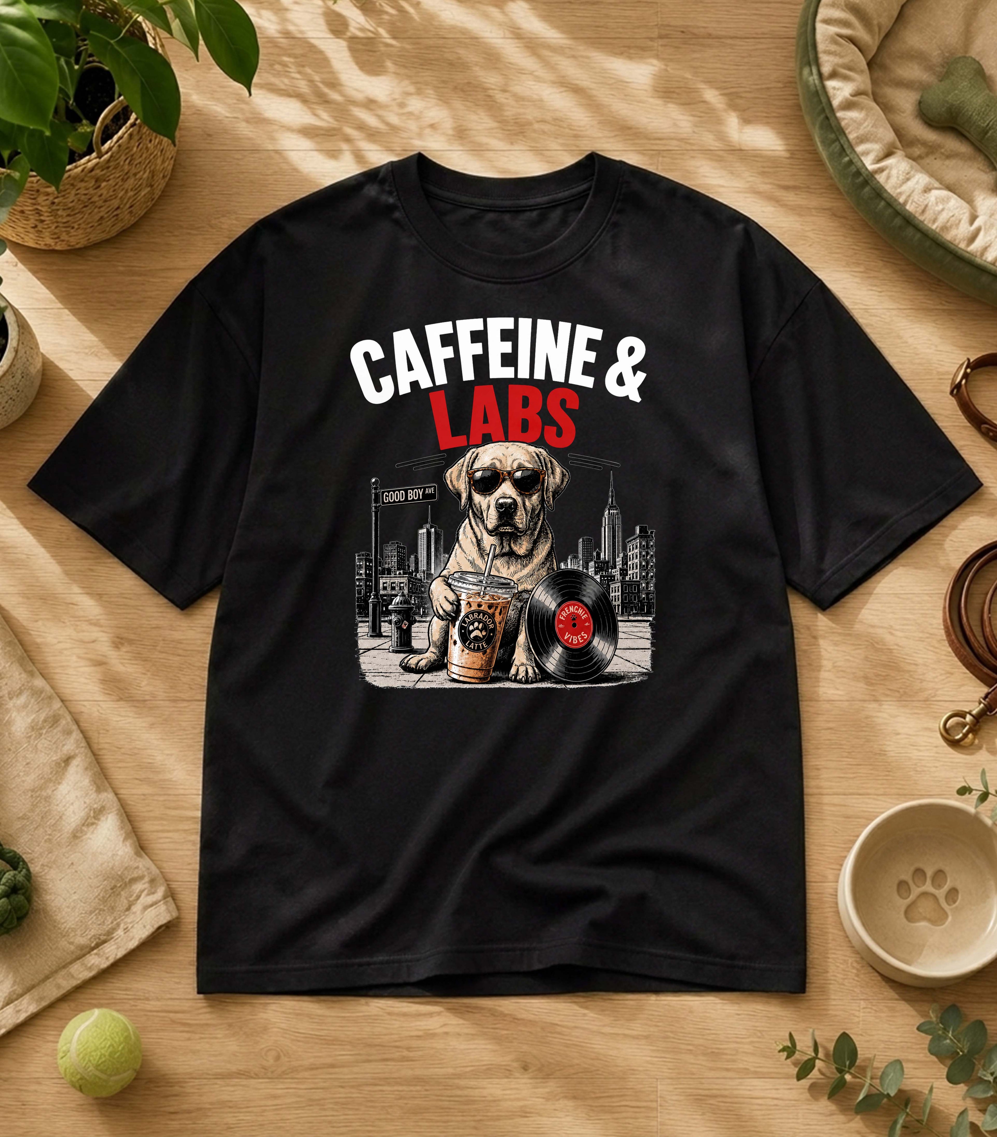Funny Labrador  Iced Coffee T-Shirt