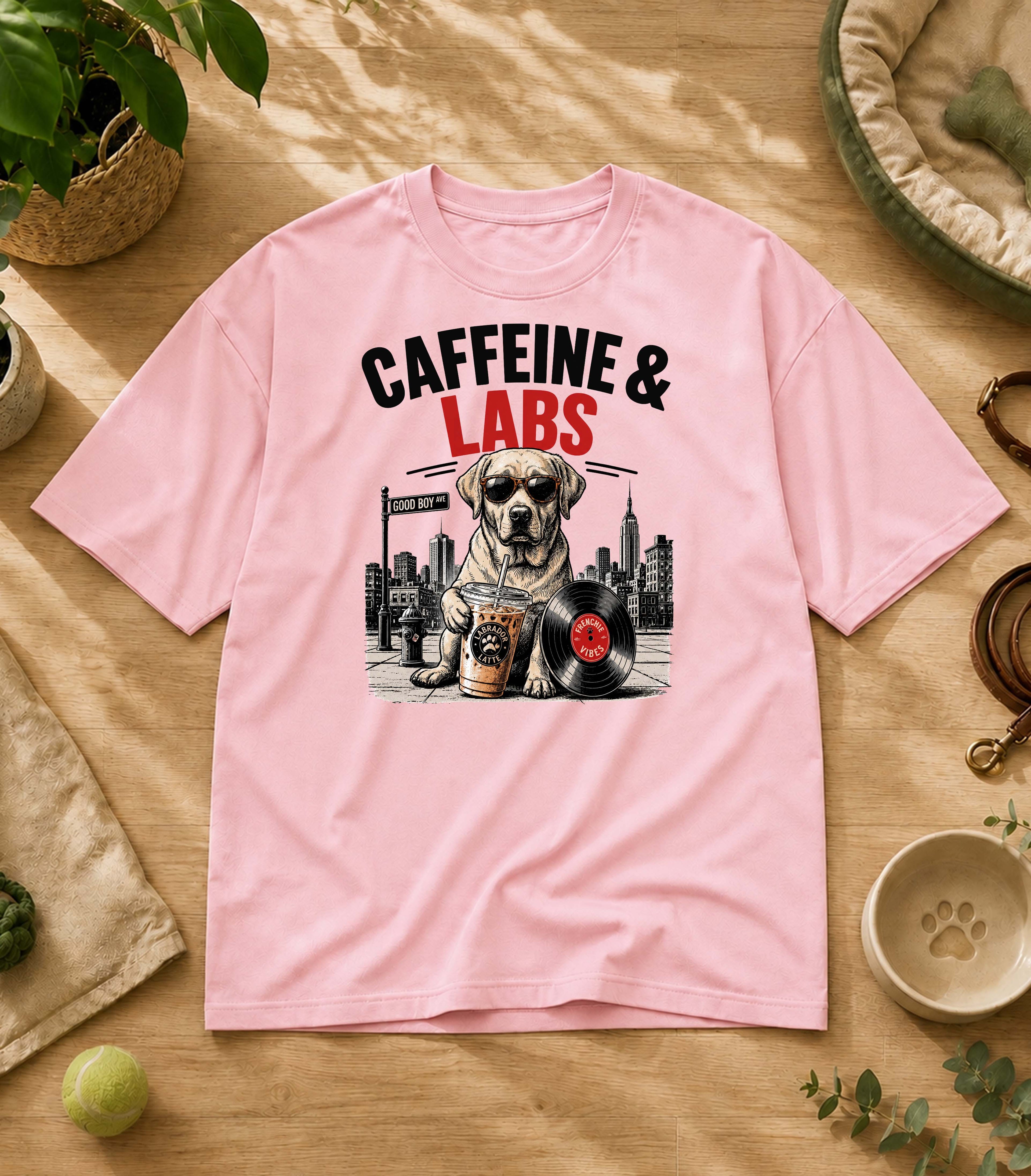 Funny Labrador  Iced Coffee T-Shirt