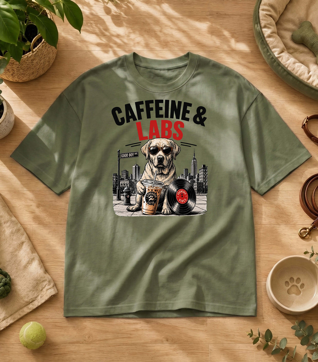 Funny Labrador  Iced Coffee T-Shirt
