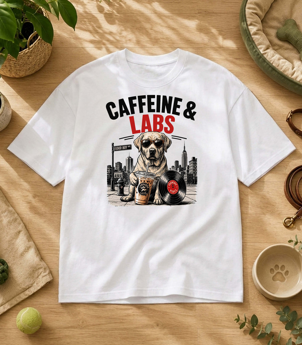 Funny Labrador  Iced Coffee T-Shirt