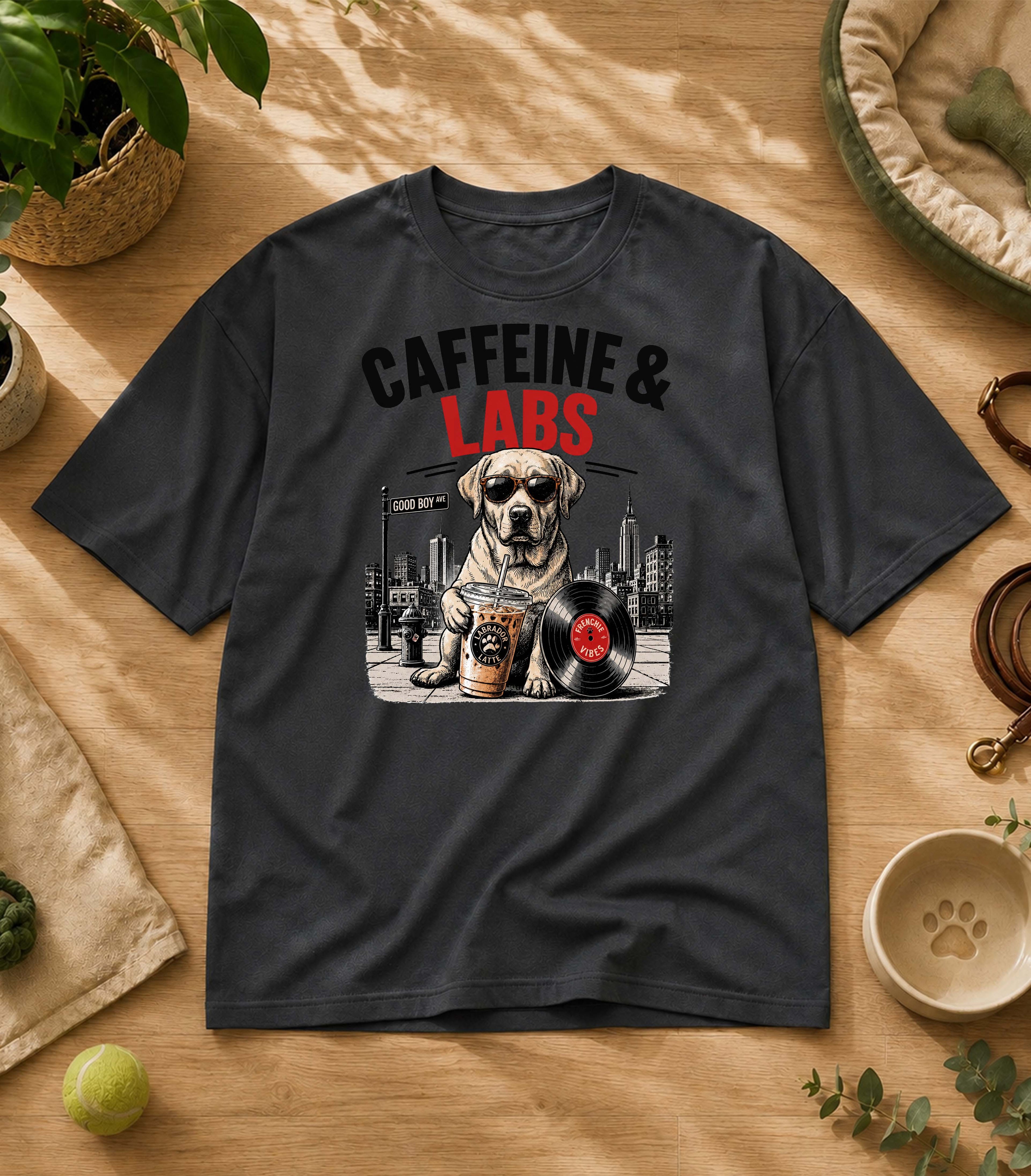 Funny Labrador  Iced Coffee T-Shirt