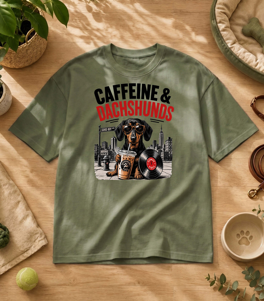 Funny Dachshund Iced Coffee T-Shirt
