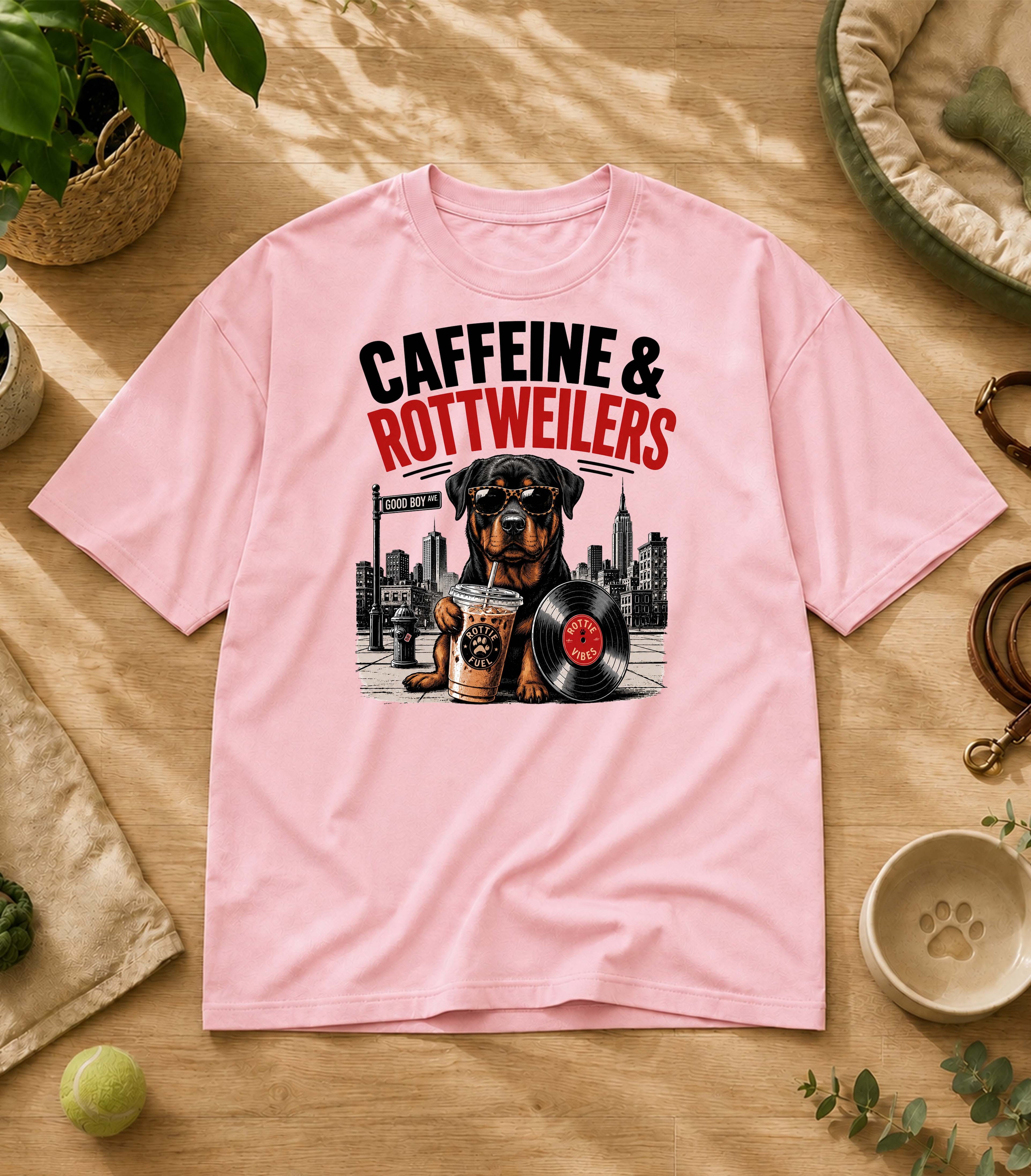 Funny Rottweiler  Iced Coffee T-Shirt