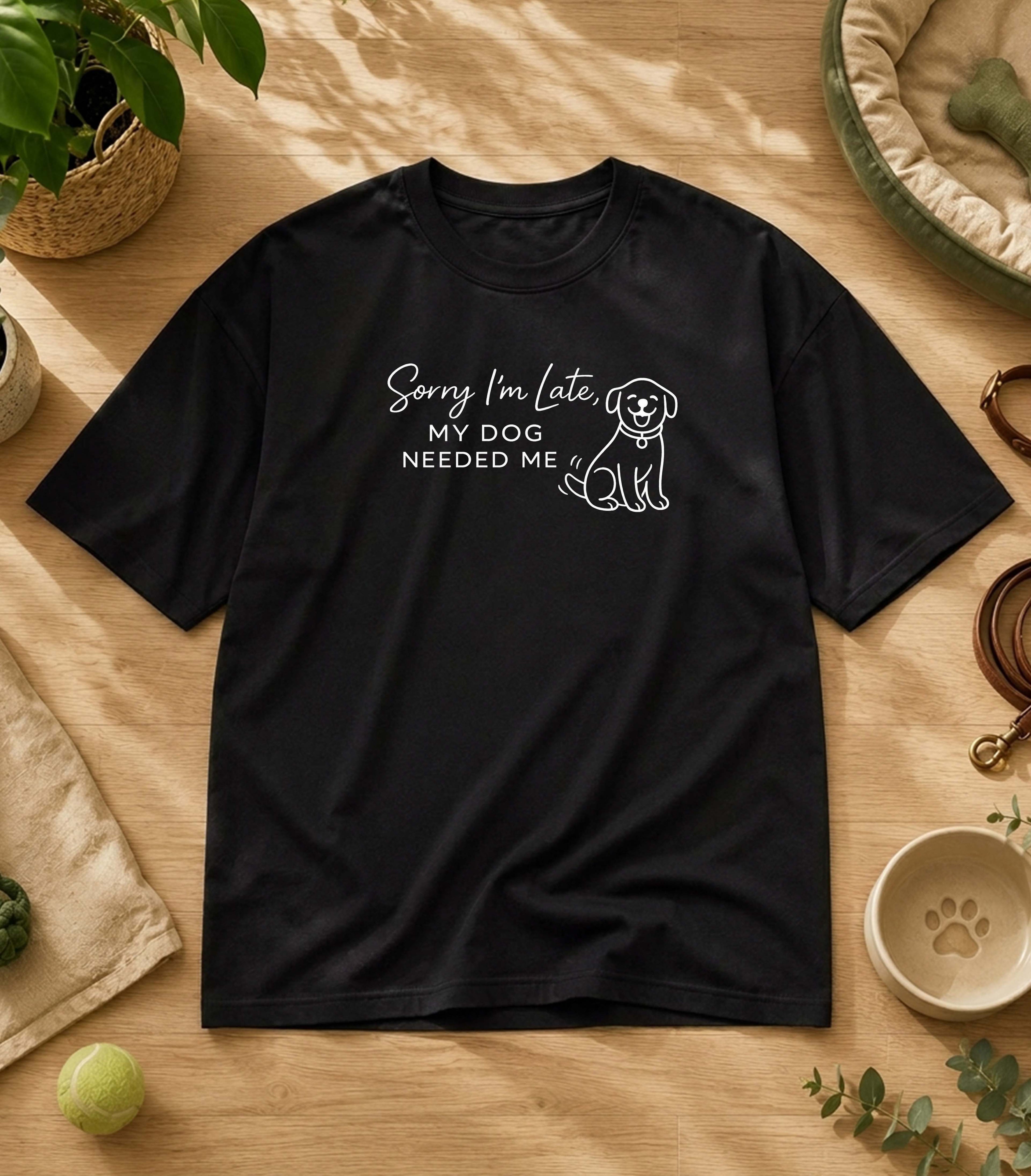 Sorry I'm Late My Dog Needed Me T-Shirt
