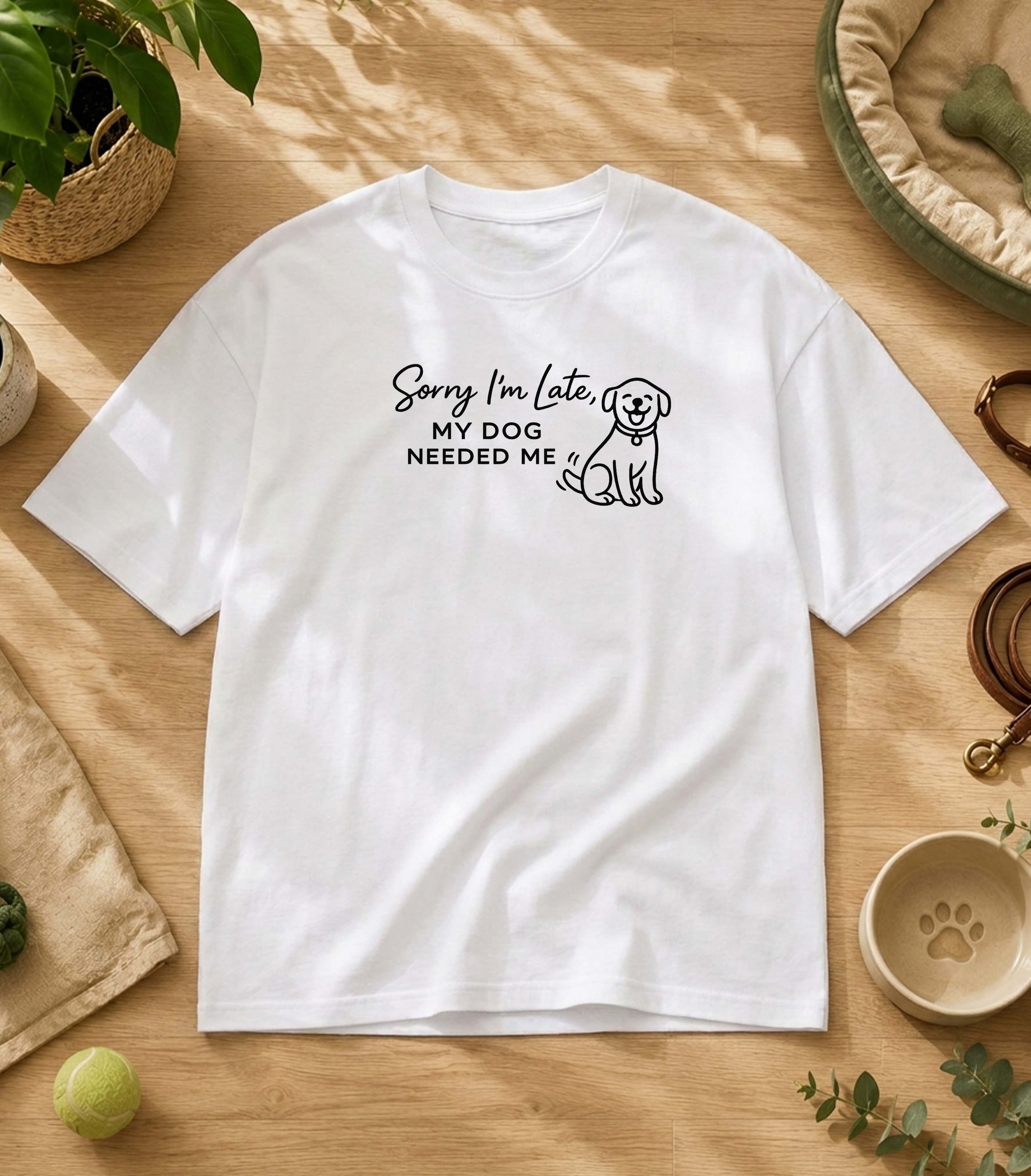 Sorry I'm Late My Dog Needed Me T-Shirt
