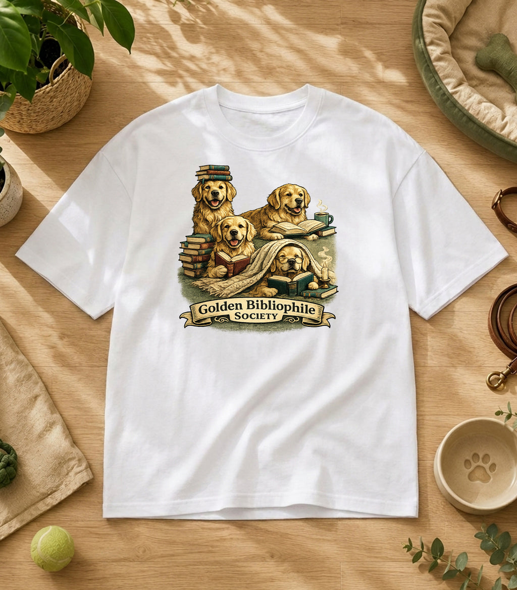 Golden retriever Reading Society  T-Shirt