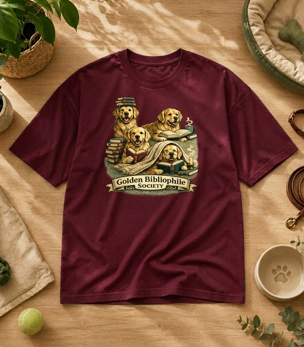 Golden retriever Reading Society  T-Shirt
