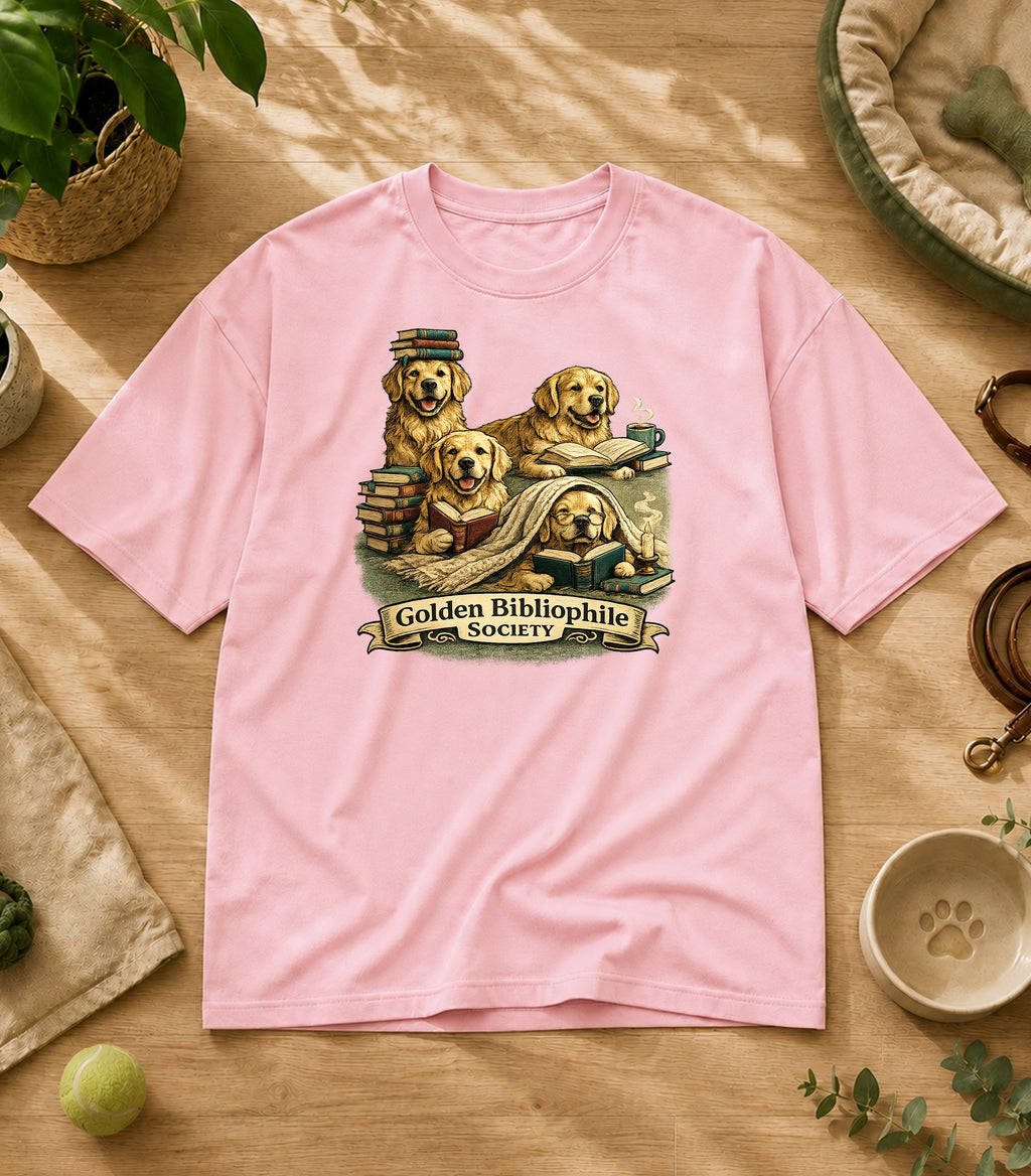 Golden retriever Reading Society  T-Shirt