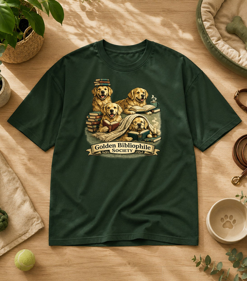 Golden retriever Reading Society  T-Shirt